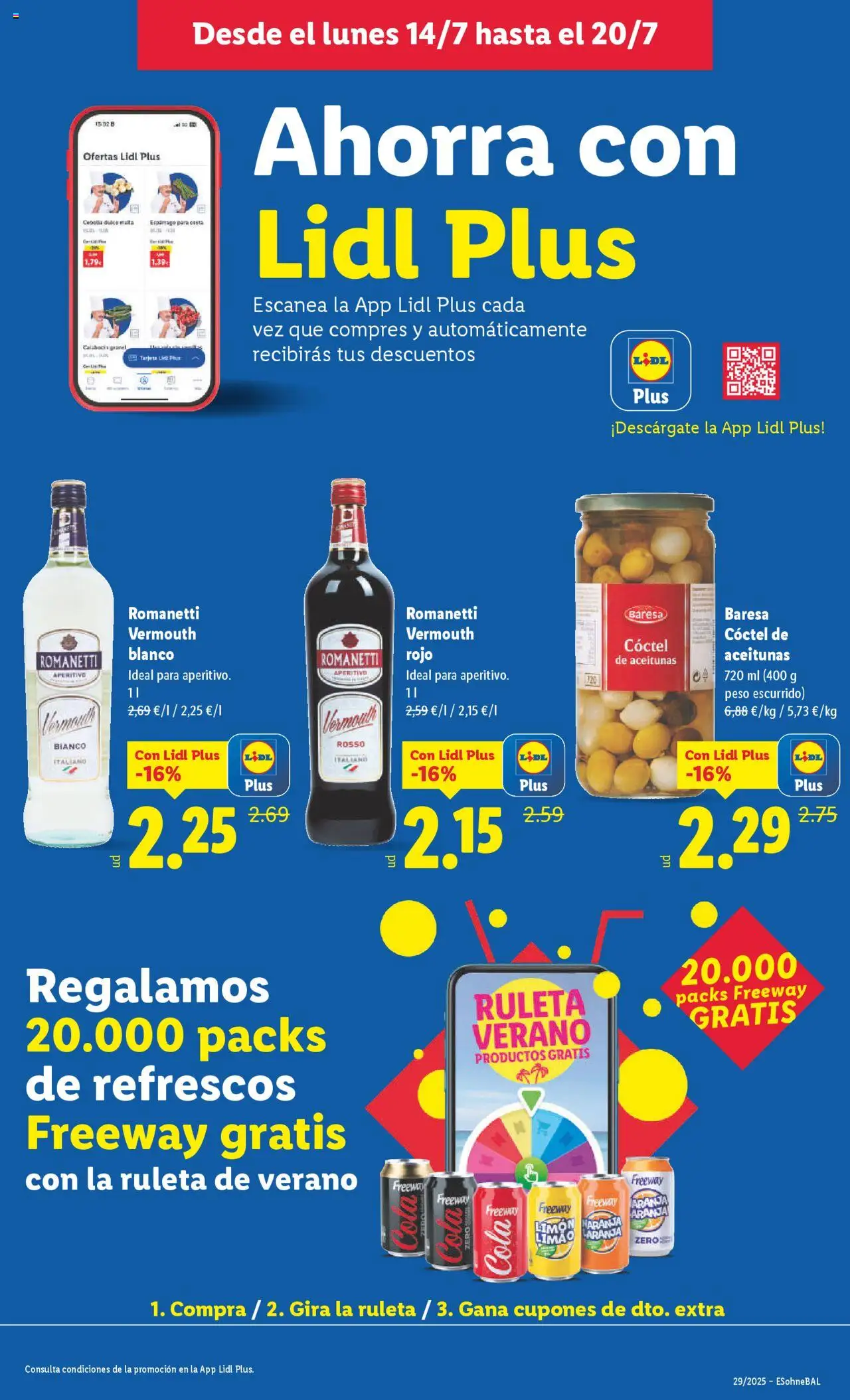 Lidl catálogo MAD │ válido desde el 14.07.2025 | Página: 13 | Productos: Calabacín, Παγωμένο τσάι, Peso, Cesta