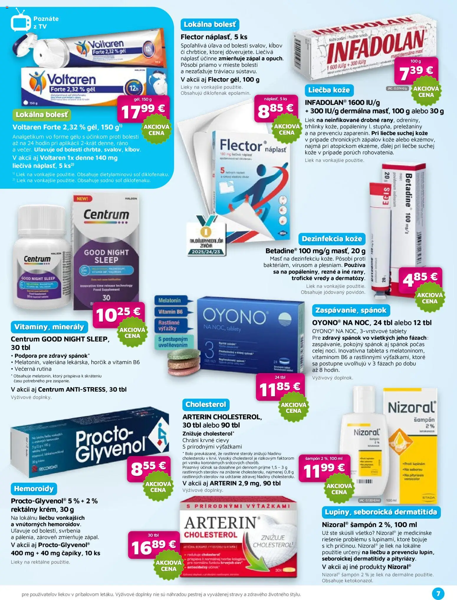 Nové Plus lekáreň akcie – leták je platný od 01.02.2026 | Strana: 7 | Produkty: Tv, Voltaren, Soľ