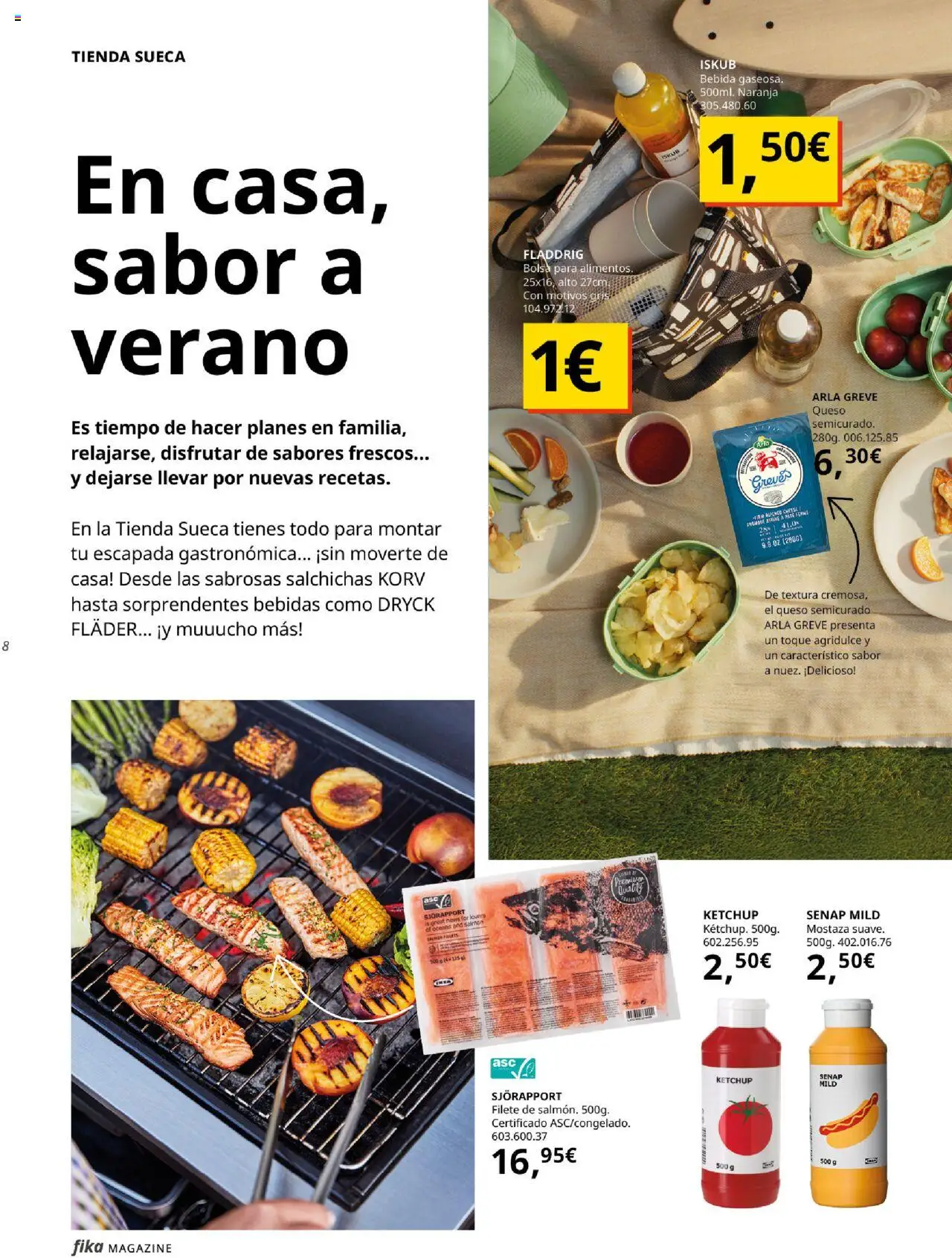 Catálogo IKEA Fika │ válido desde el 01.07.2025 | Página: 8 | Productos: Queso, Paté, Bolsa, Filete