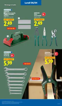 LIDL - Prévisualisation de LIDL catalogue semaine 14 valide à partir de 02.04.2026 | Page: 55 | Produits: Pinces, Clé, Ponceuse
