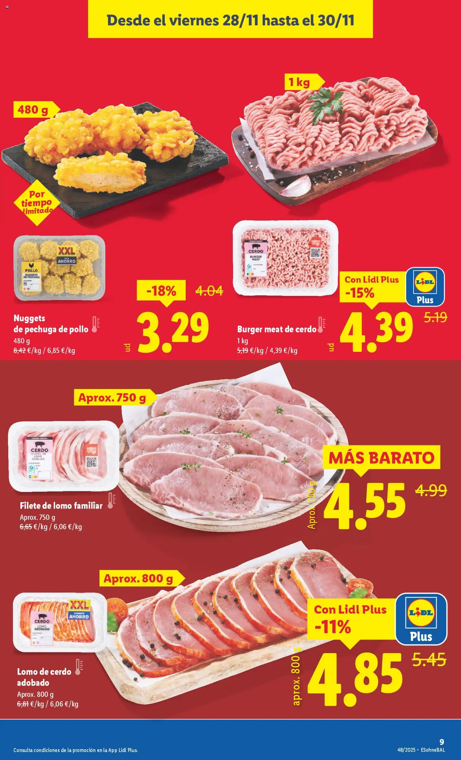 Lidl folleto │ válido desde el 24.11.2025 | Página: 19 | Productos: Cerdo, Filete, Nuggets