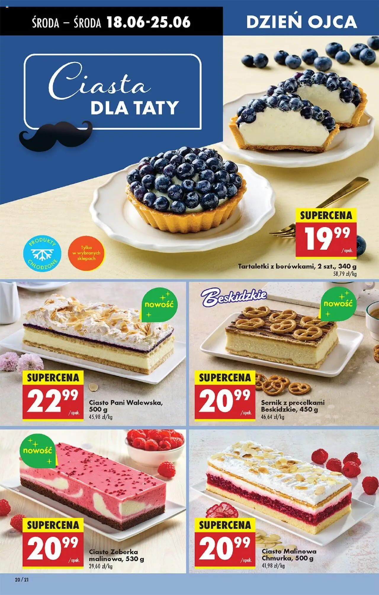 Biedronka gazetka - Oferta W tym tygodniu od 18.06.2025 | Strona: 22 | Produkty: Ciasto