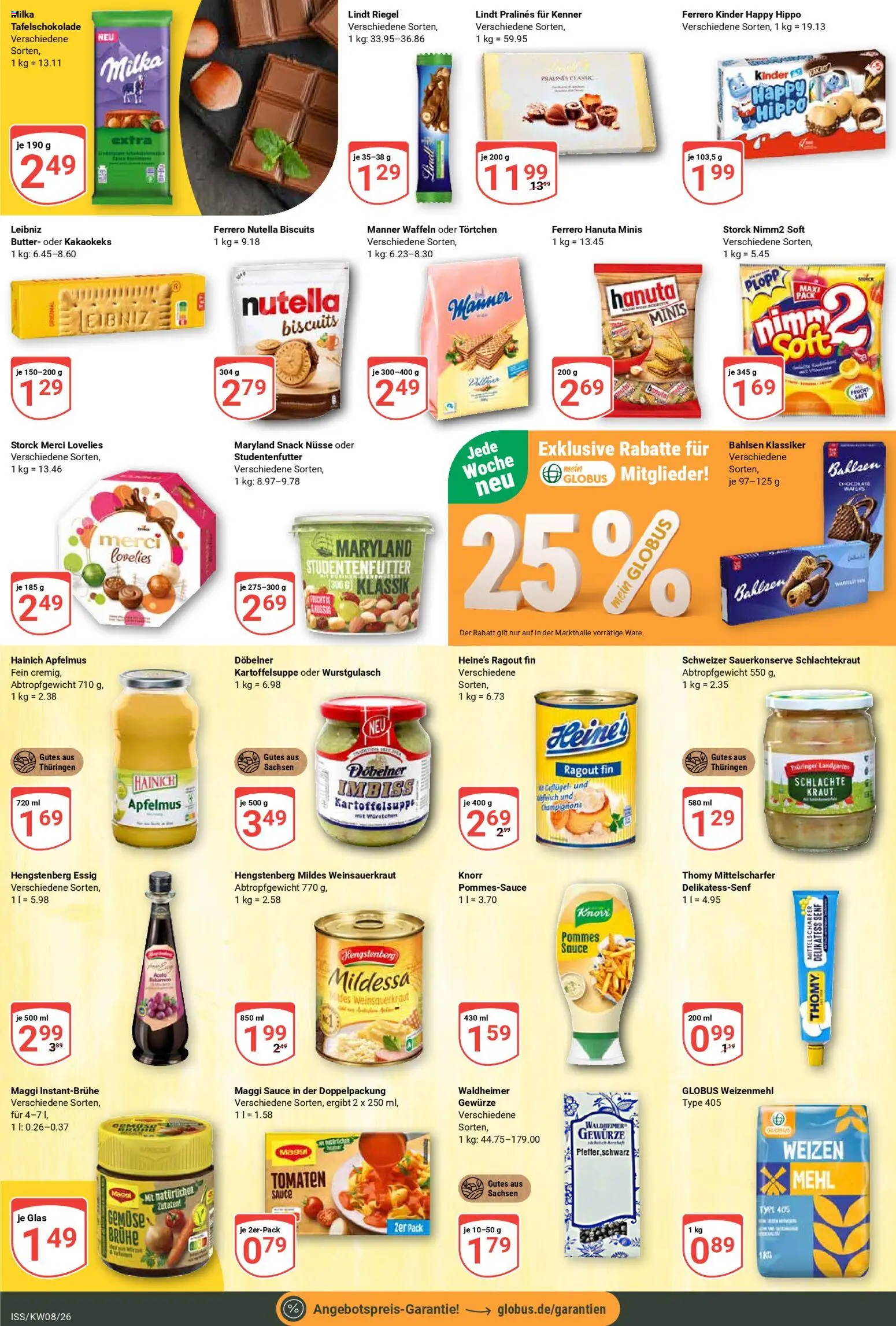 Globus Prospekt 	 – gültig ab 16.02.2026 | Seite: 12 | Produkte: Merci, Knorr, Milka, Nüsse