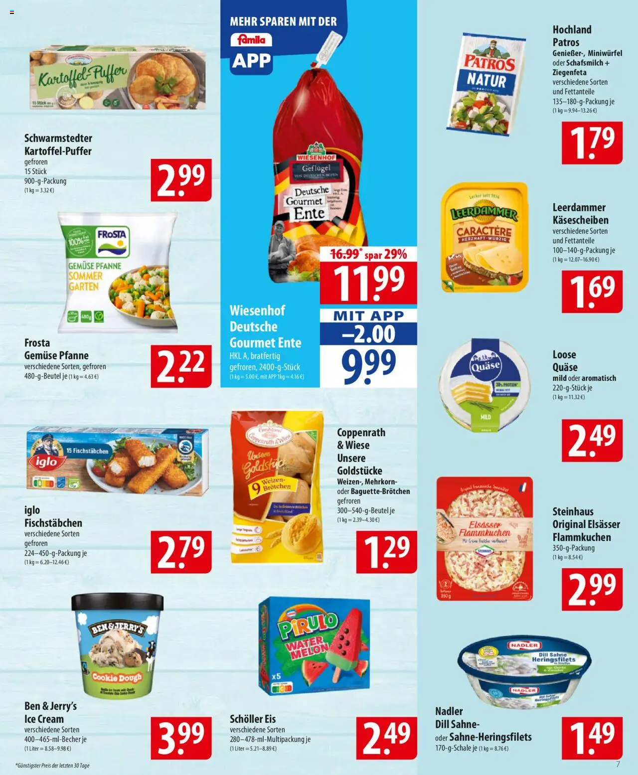 Famila Prospekt 	 – gültig ab 06.10.2025 | Seite: 7 | Produkte: Iglo, Patros, Ben & Jerry's, Eis