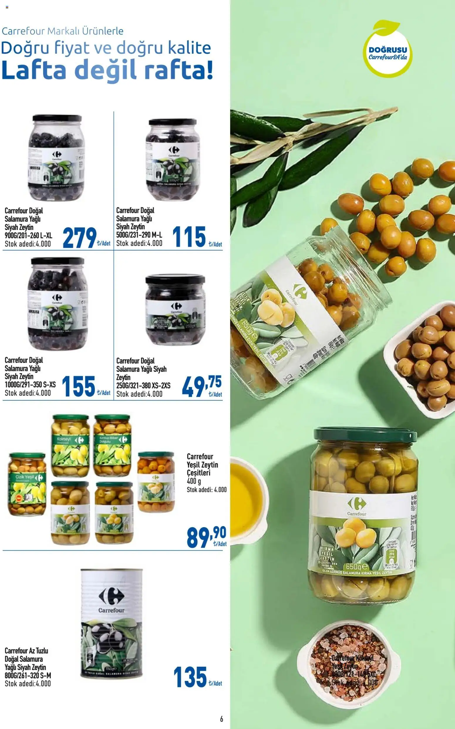 CarrefourSA Katalog - 15.01.2026 tarihinden itibaren geçerlidir | Sayfa: 6 | Ürünler: Zeytin