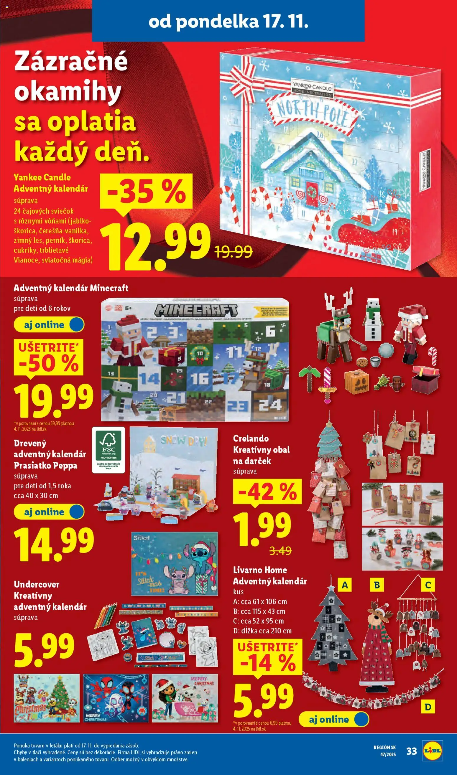 Nové Lidl akcie – leták je platný od 17.11.2025 | Strana: 45 | Produkty: Yankee Candle