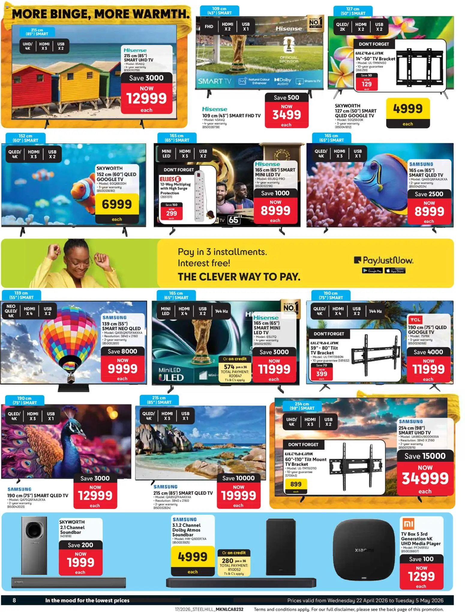 New Makro catalogue – valid from 22.04.2026 | Page: 8 | Products: Audio, Player, Box, Soundbar