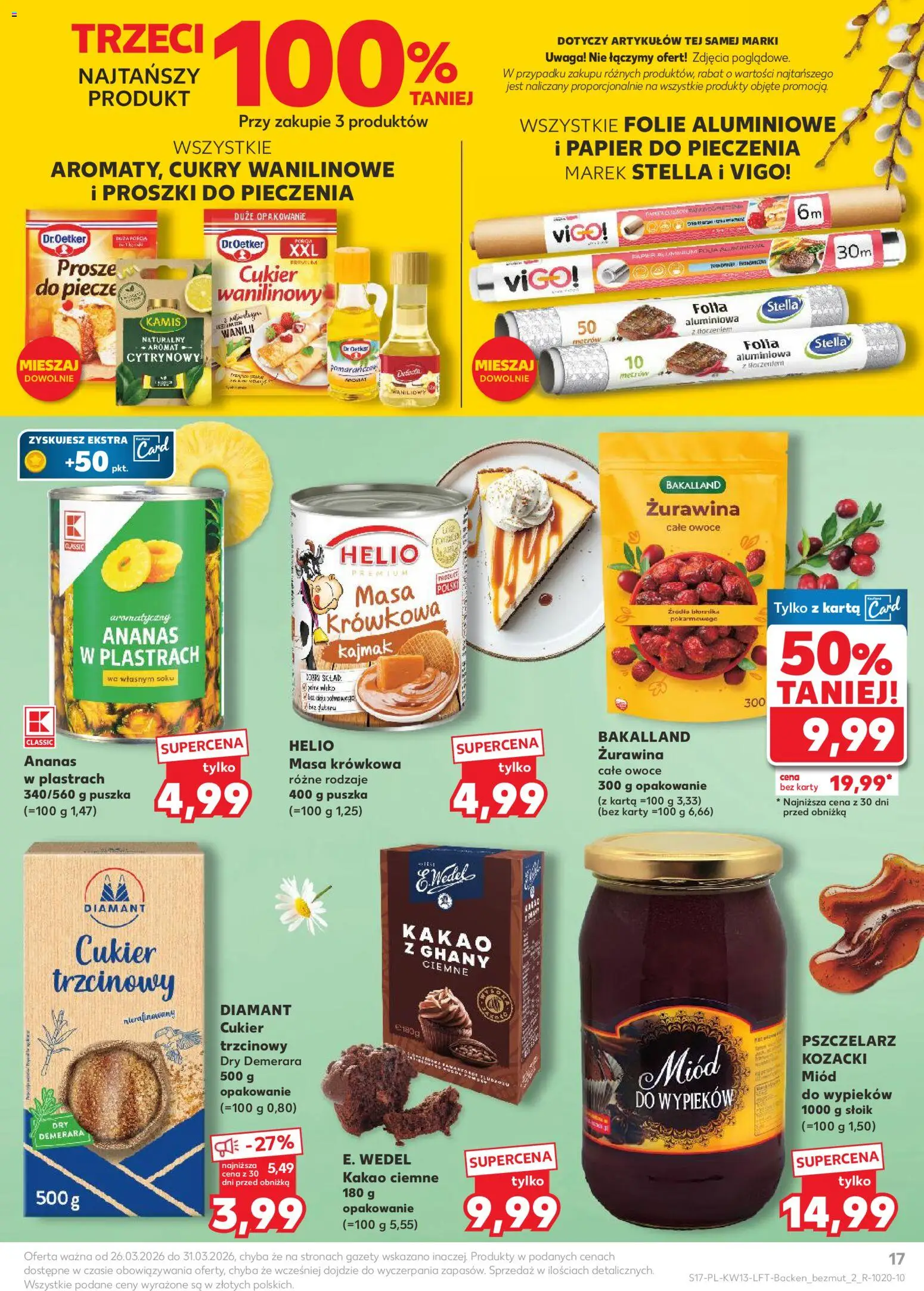 Kaufland Polsko leták od 26.03.2026 | Strana: 17 | Produkty: Ananas, Fólie, Karty, Kakao