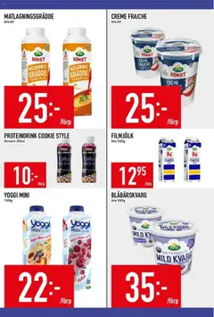 Matdax - erbjudanden - Förhandsvisning av reklamblad från butik Matdax aktuell från 20.10.2025 | Sida: 14 | Produkter: Yoggi, Blåbär, Kvarg, Matlagningsgrädde