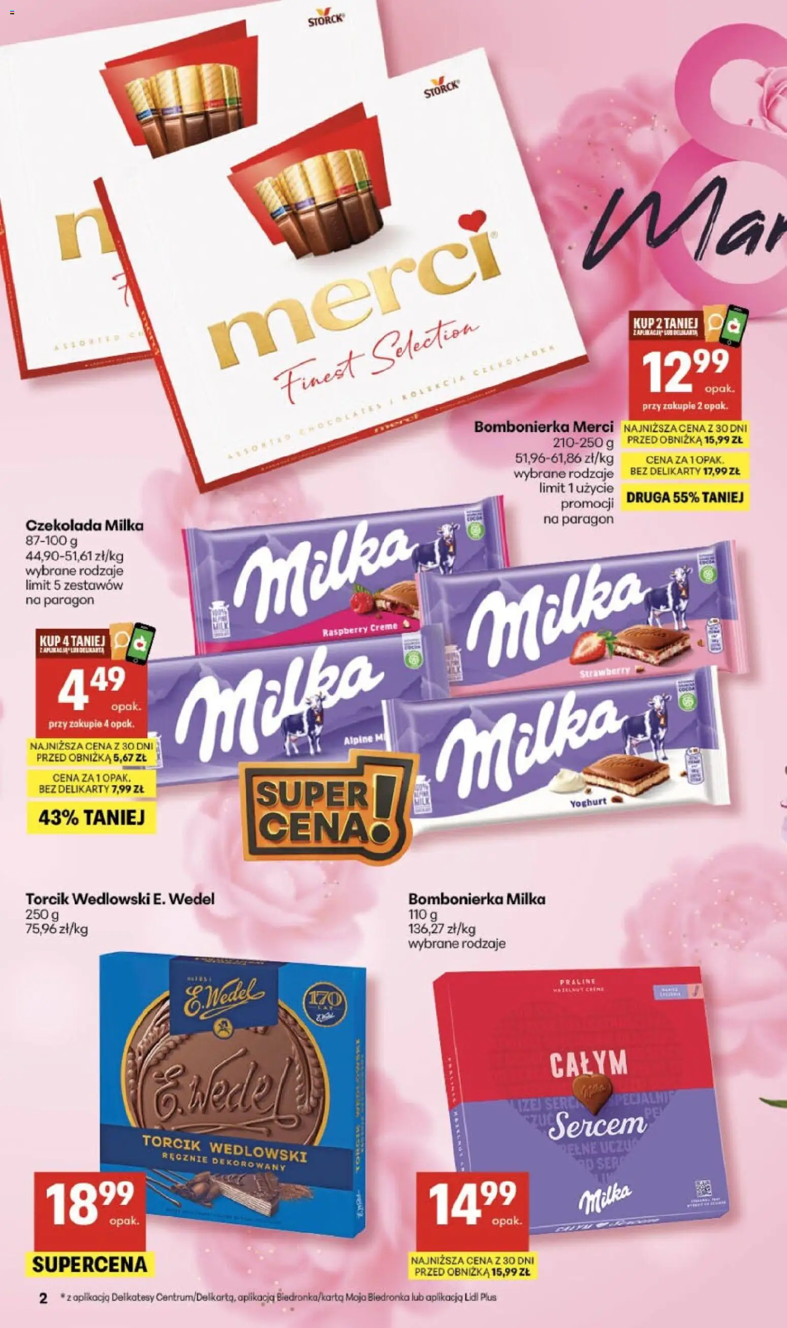 Delikatesy Centrum gazetka od 05.03.2026 | Strona: 2 | Produkty: Karta, Bombonierka, Merci, Czekolada