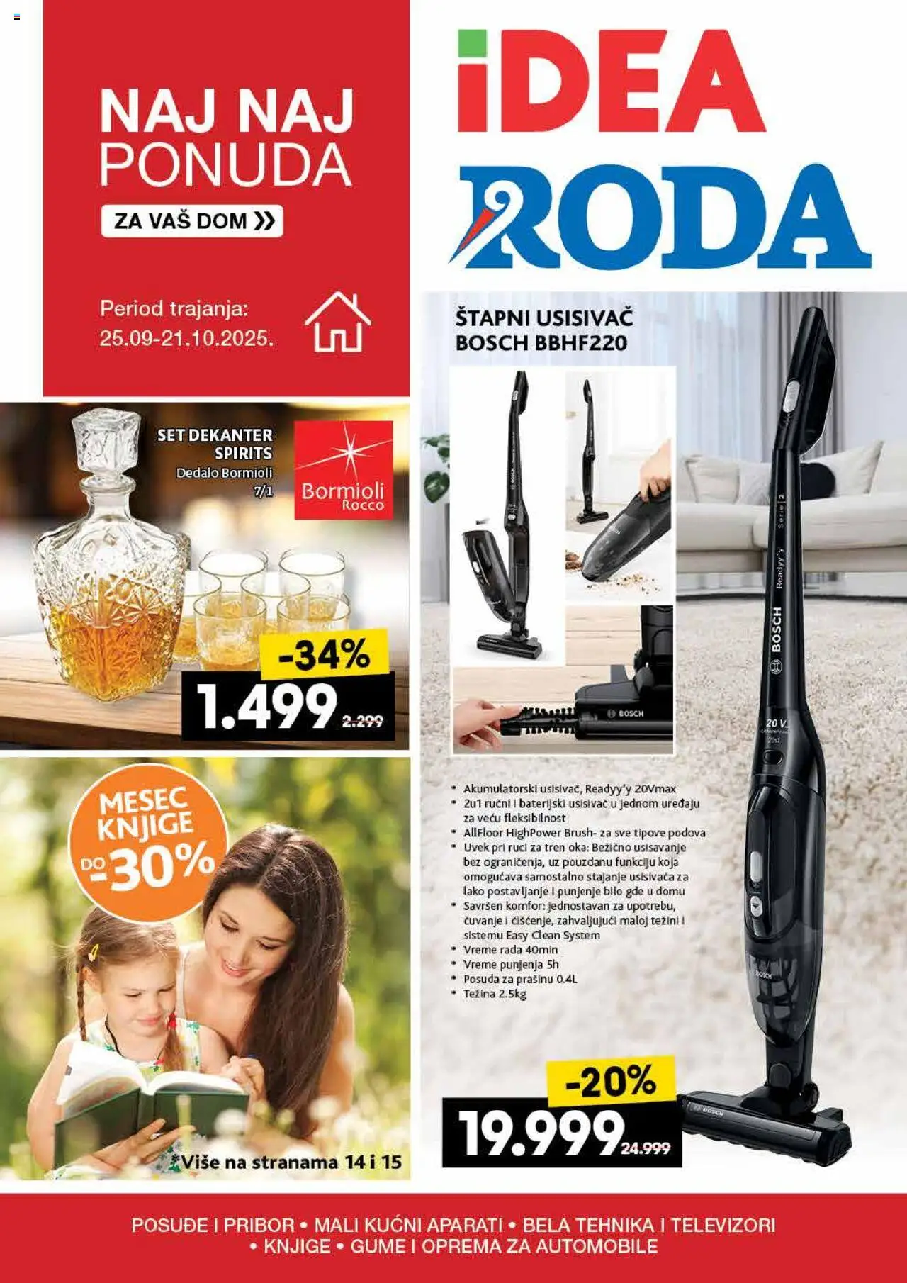 Idea katalog - važi od 25.09.2025 | Strana: 1 | Proizvode: Usisivač, Bosch, Štapni usisivač
