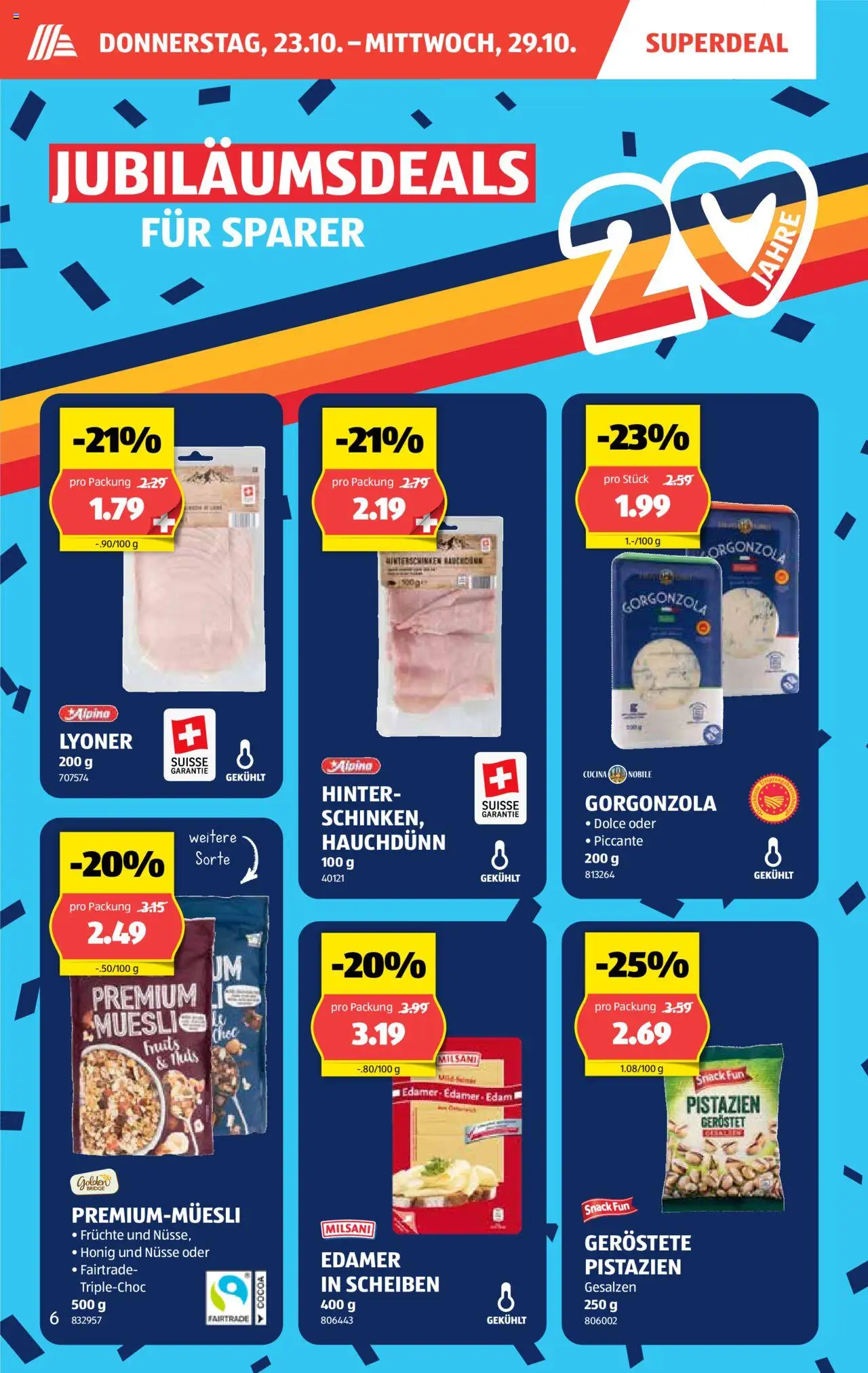 Aldi Aktionen – gültig ab 23.10.2025 | Seite: 7 | Produkte: Edamer, Nüsse, Früchte