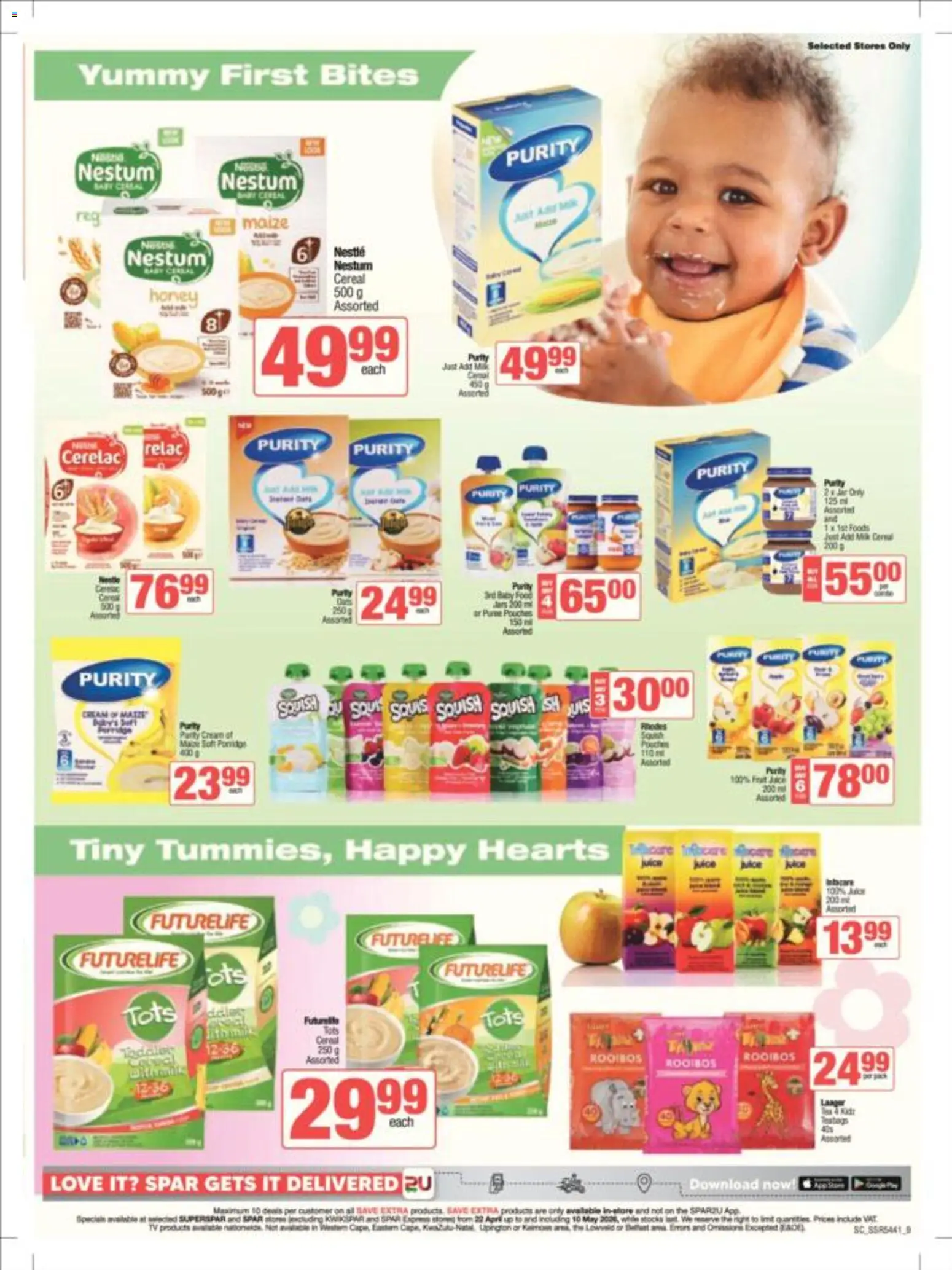 New Spar catalogue – valid from 22.04.2026 | Page: 9 | Products: TV, Juice, Cream, Baby food