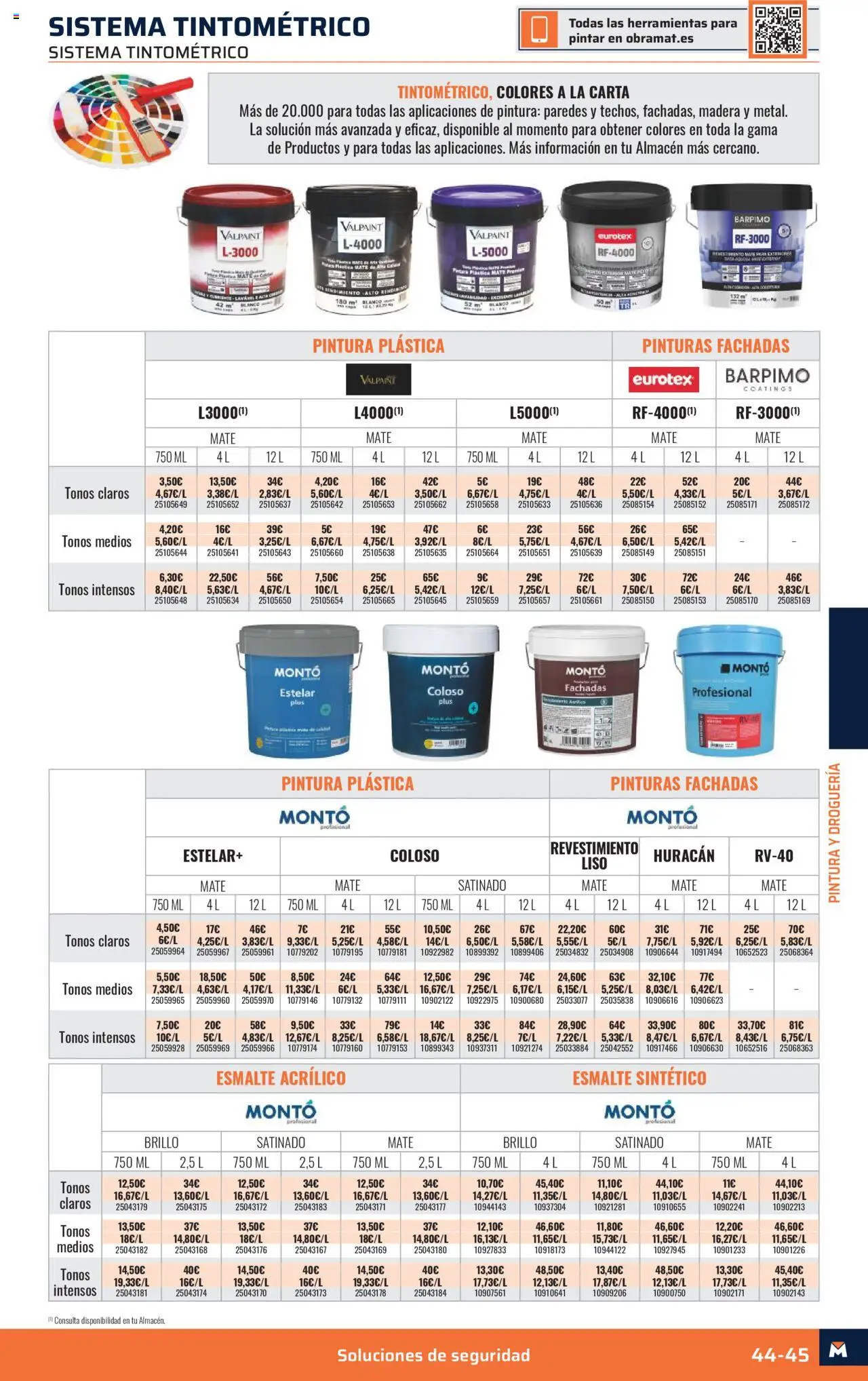 Obramat - Zaragoza  │ válido desde el 10.10.2025 | Página: 45 | Productos: Pintura plástica
