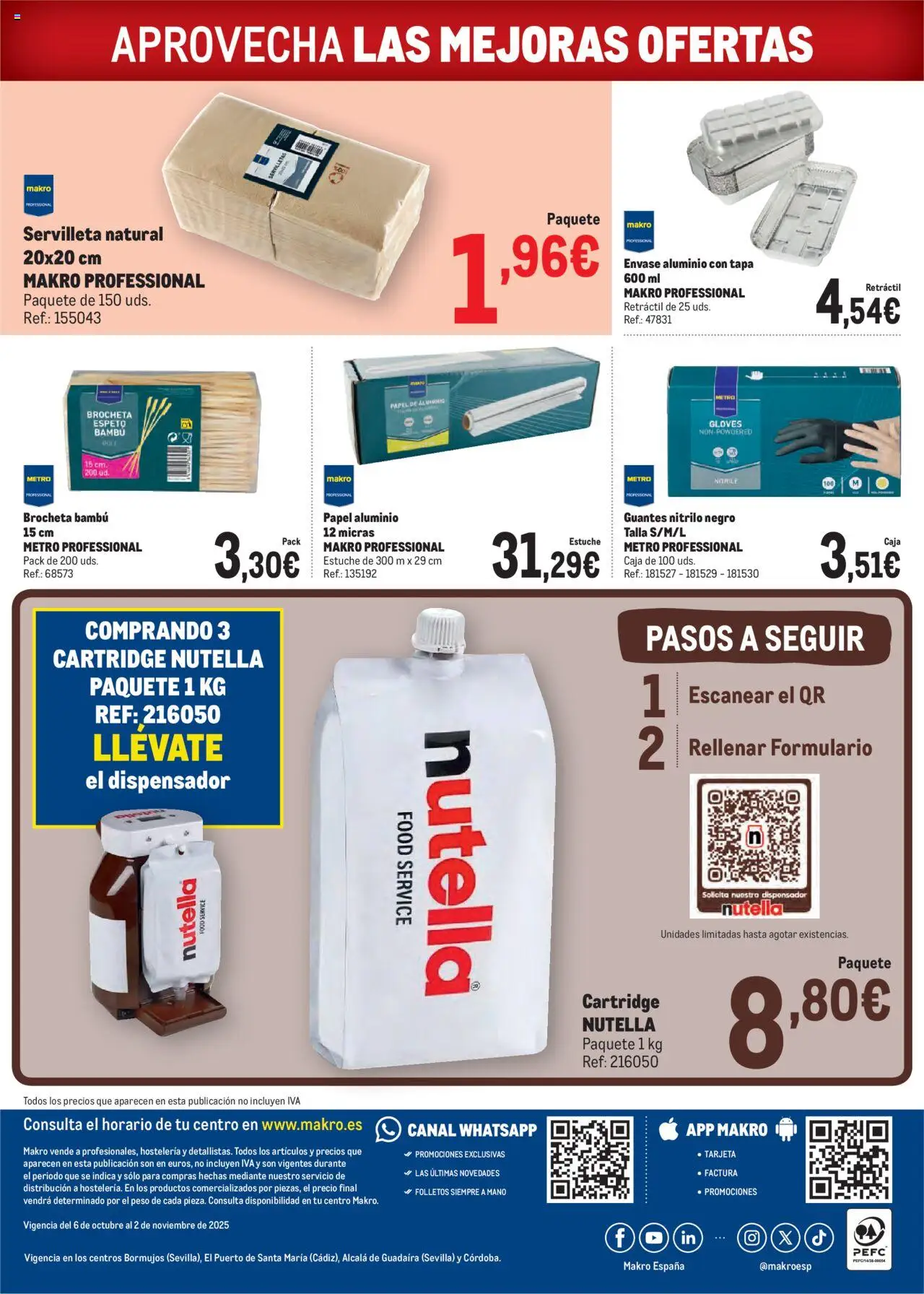 Makro - Ofertas Sur 2 │ válido desde el 06.10.2025 | Página: 7 | Productos: Guantes, Dispensador, Peso, Caja