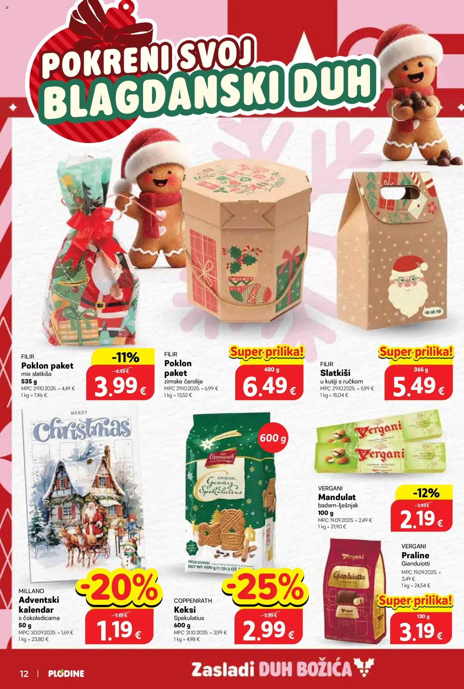 Plodine katalog | vrijedi od 12.11.2025 | Stranica: 12 | Proizvodi: Praline, Keksi