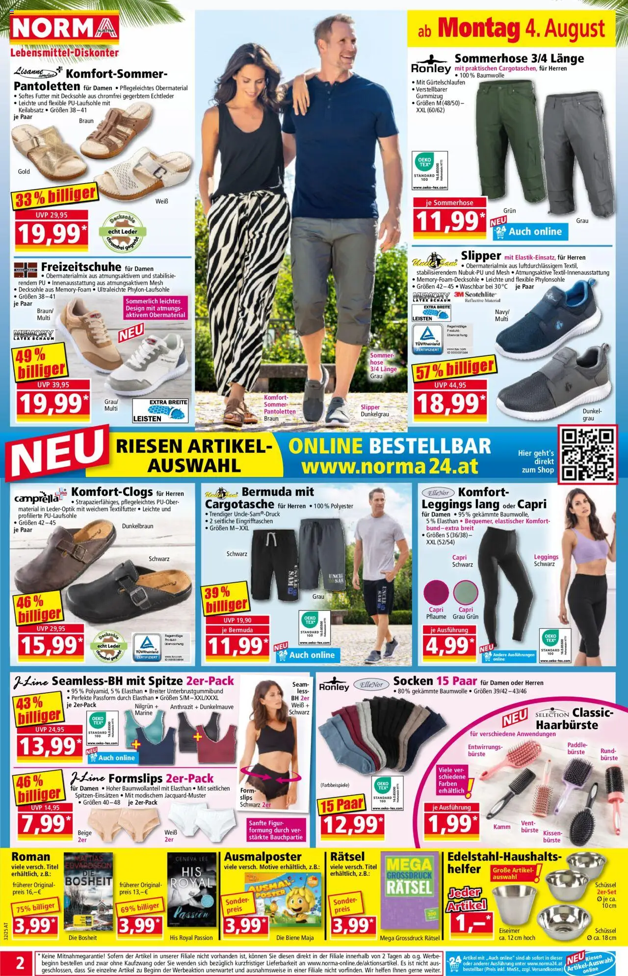 Norma Flugblatt gültig ab 04.08.2025 | Seite: 2 | Produkte: Hose, BH, Leggings, Bürste