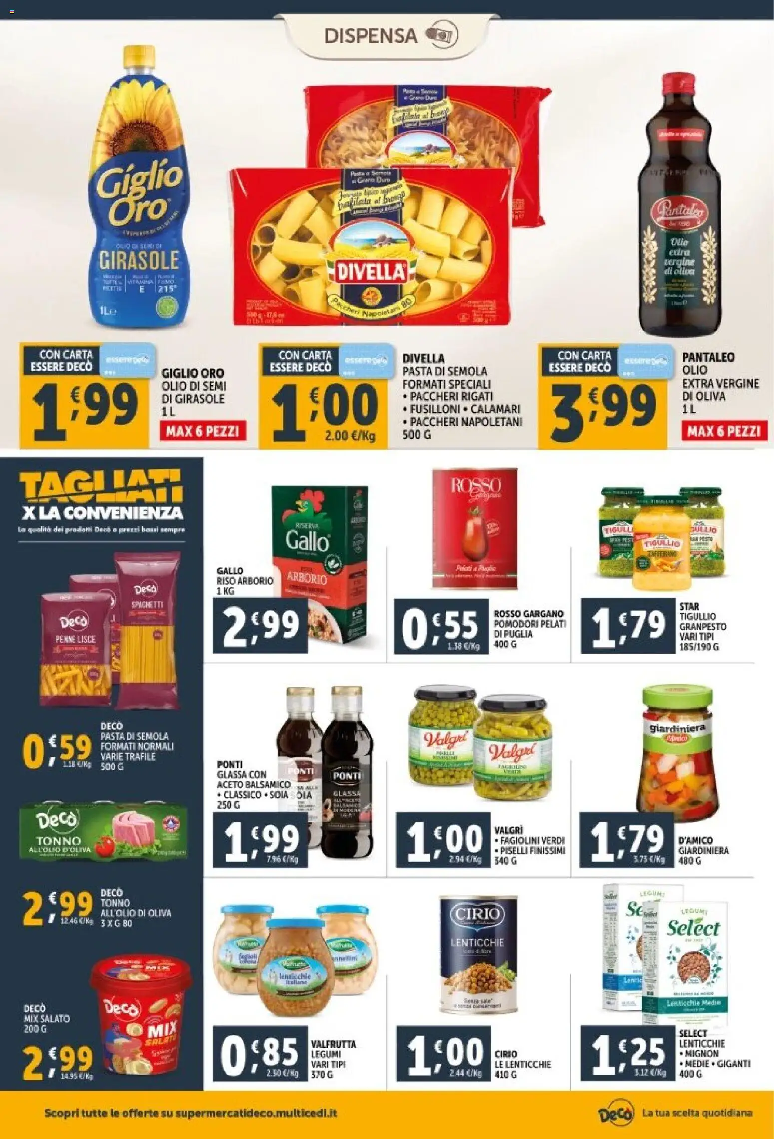 Volantino Decò del 29.12.2025 | Pagina: 18 | Prodotti: Legumi, Lenticchie, Pomodori, Fagiolini