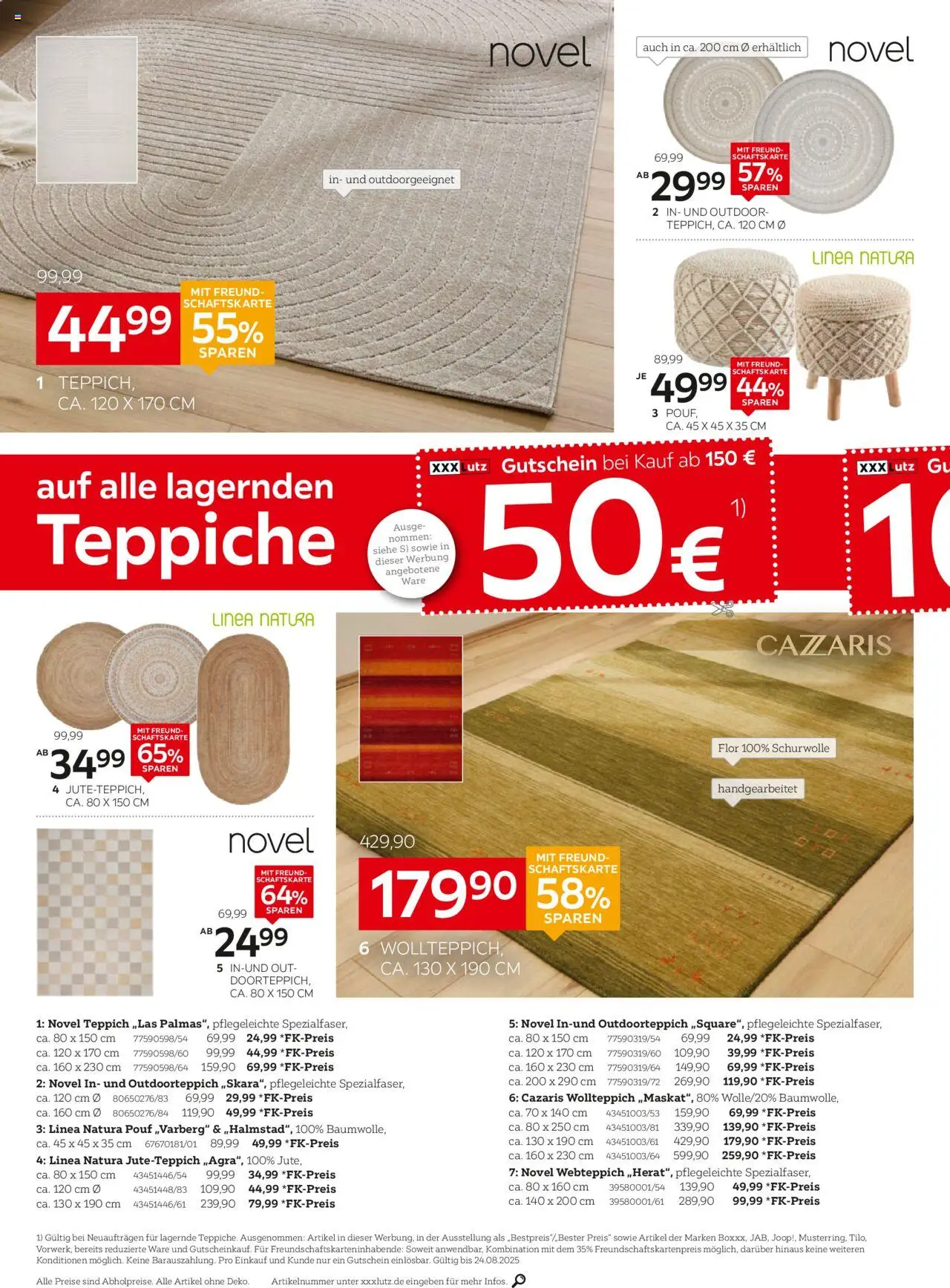 XXXL Lutz Beste Marken - gültig ab dem 11.08.2025 | Seite: 4 | Produkte: Teppich, Pouf