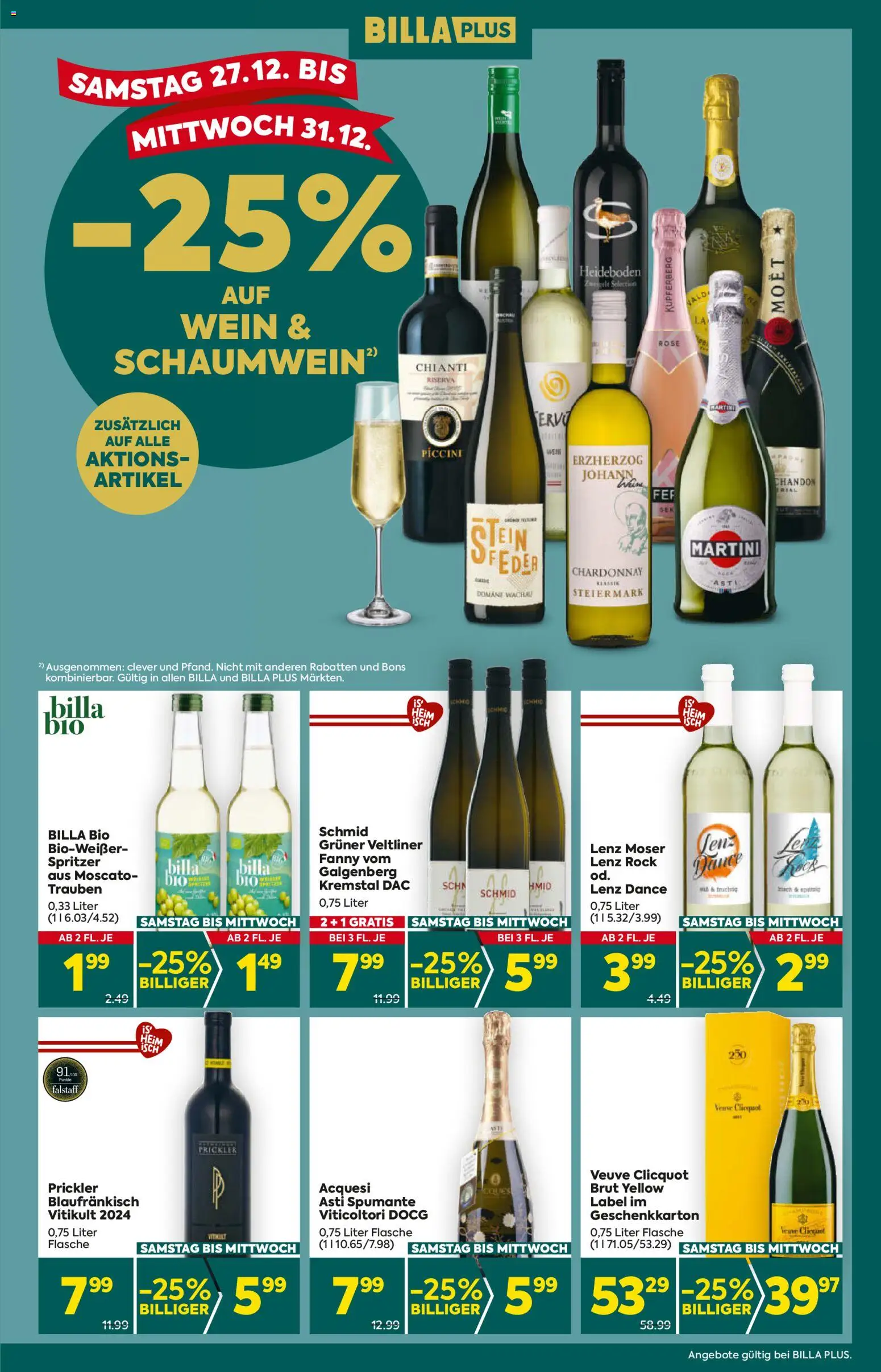 Billa Plus Flugblatt gültig ab 27.12.2025 | Seite: 3 | Produkte: Rock, Wein