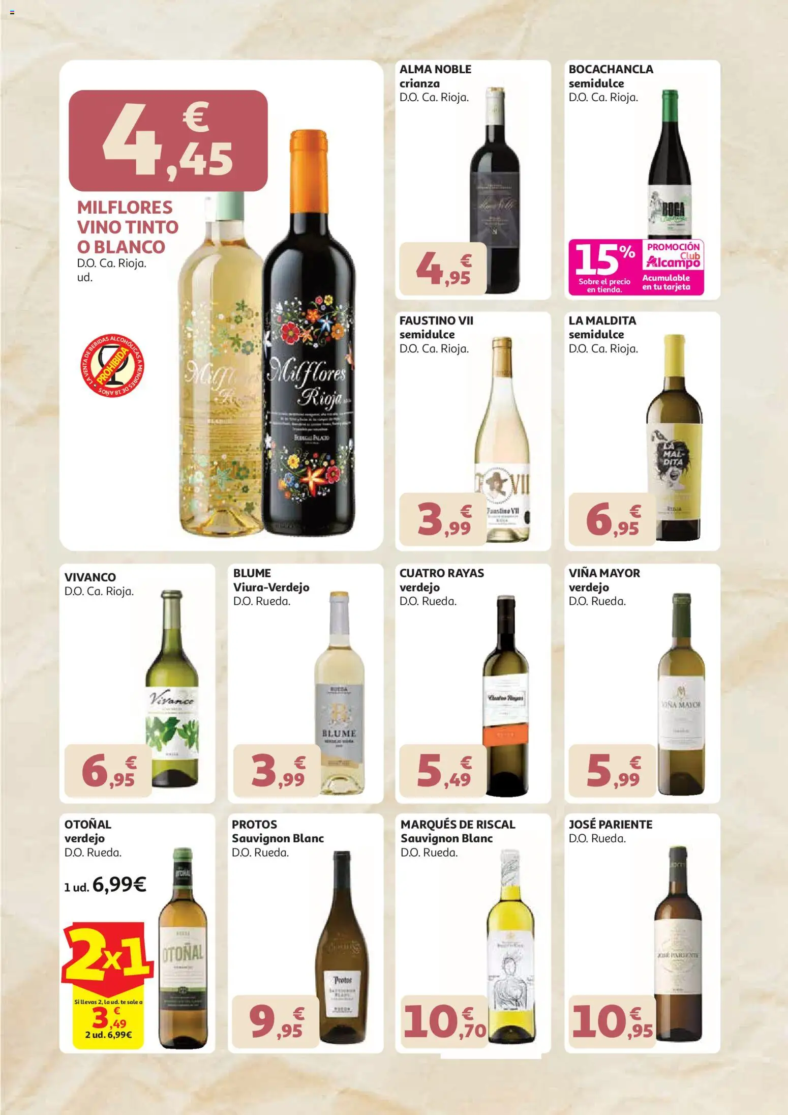 Alcampo - dia de la madre 2026 Canarias │ válido desde el 21.04.2026 | Página: 7 | Productos: Vino, Té