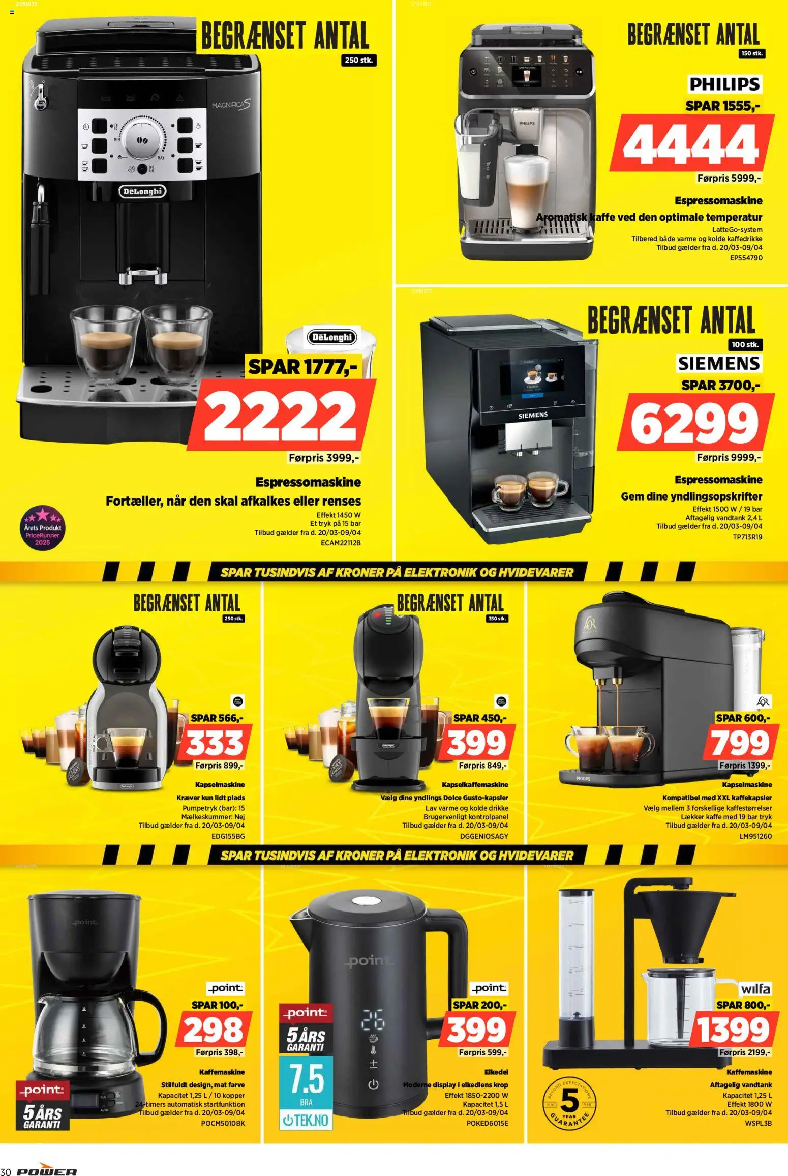 Power tilbudsavis – gyldig fra 20.03.2026 | Side: 30 | Produkter: Kaffe, Kaffemaskine