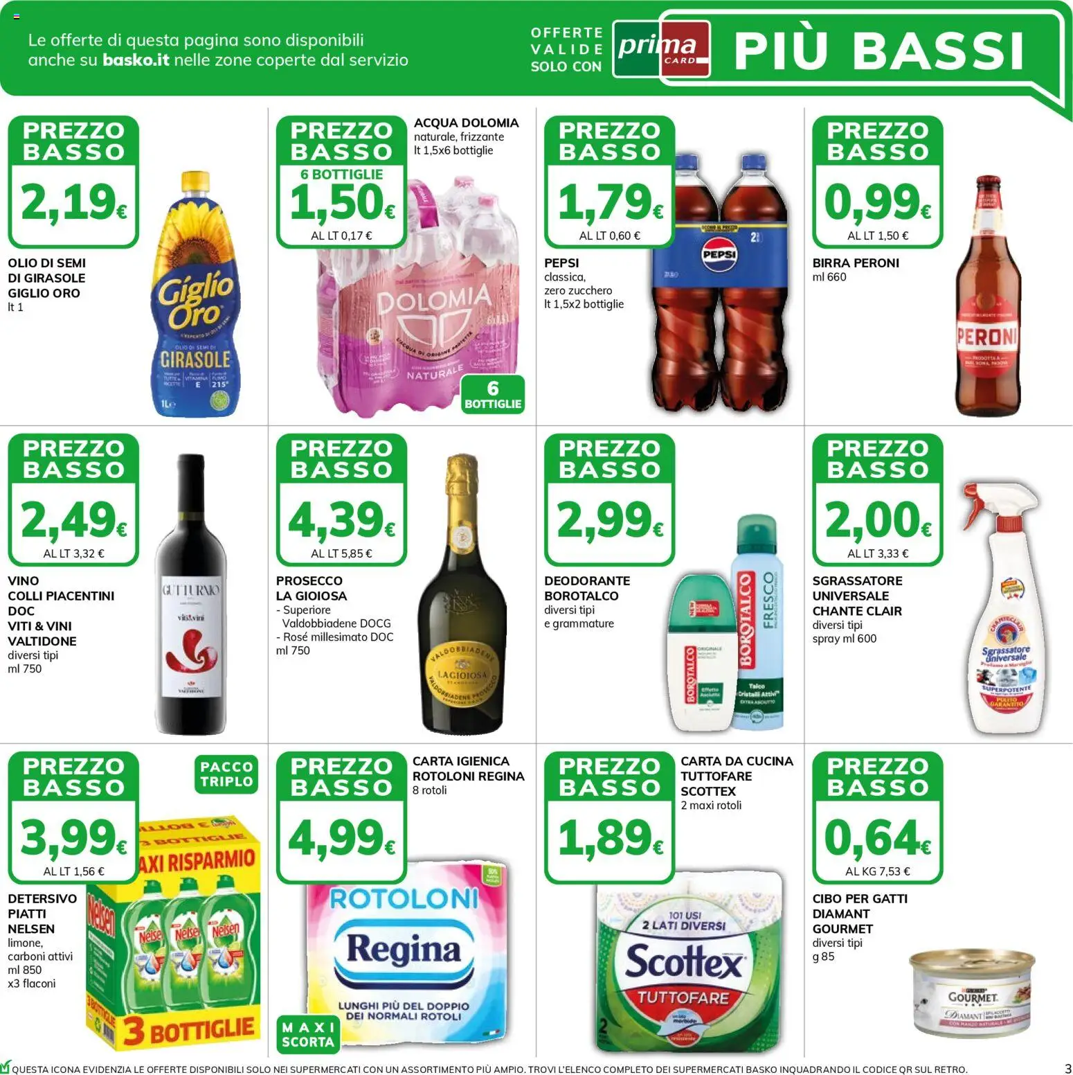 Volantino Basko del 03.01.2026 | Pagina: 3 | Prodotti: Deodorante, Birra, Talco, Olio