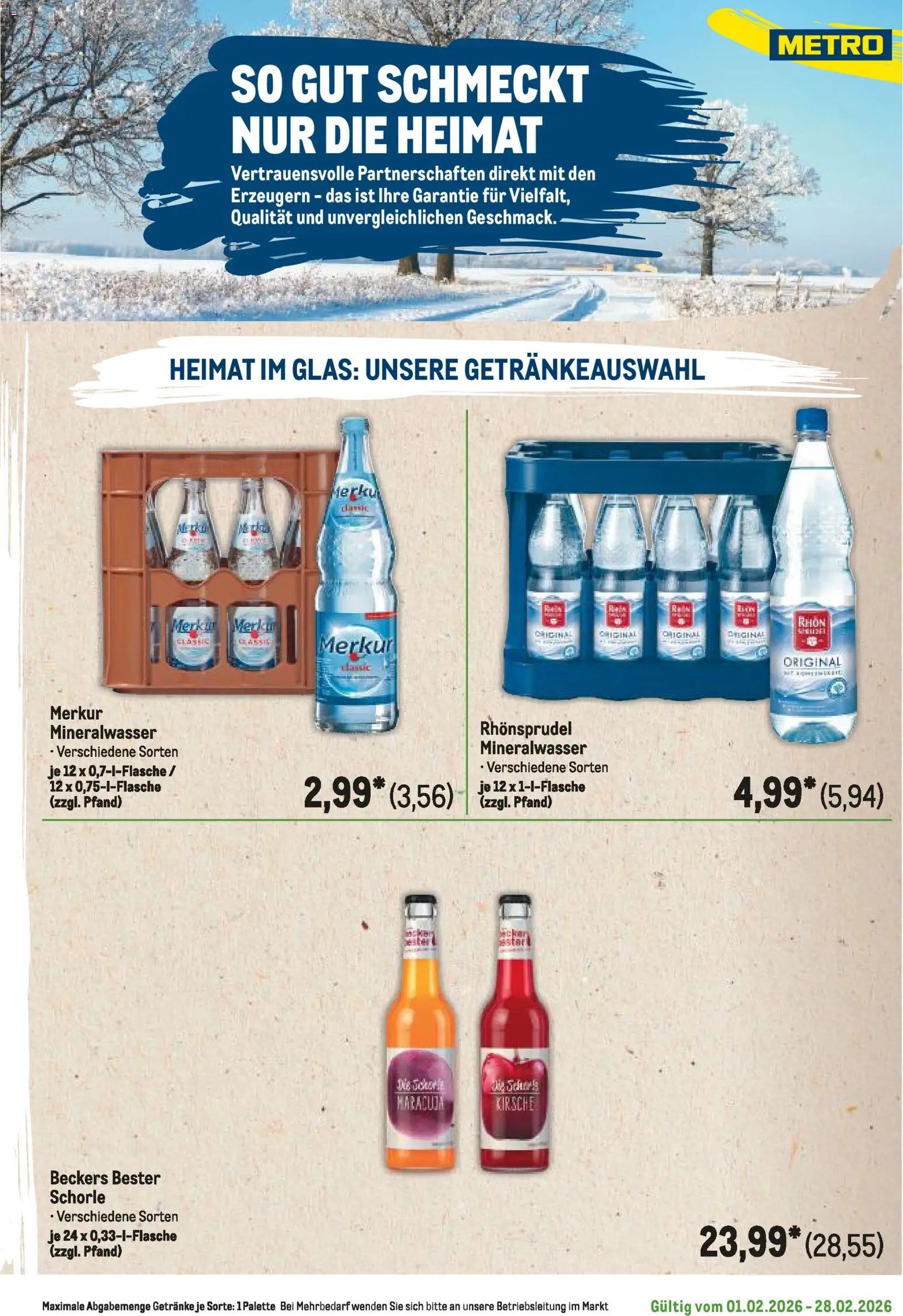 Metro Regionaler Flyer – gültig ab 01.02.2026 | Seite: 5 | Produkte: Mineralwasser, Rhonsprudel