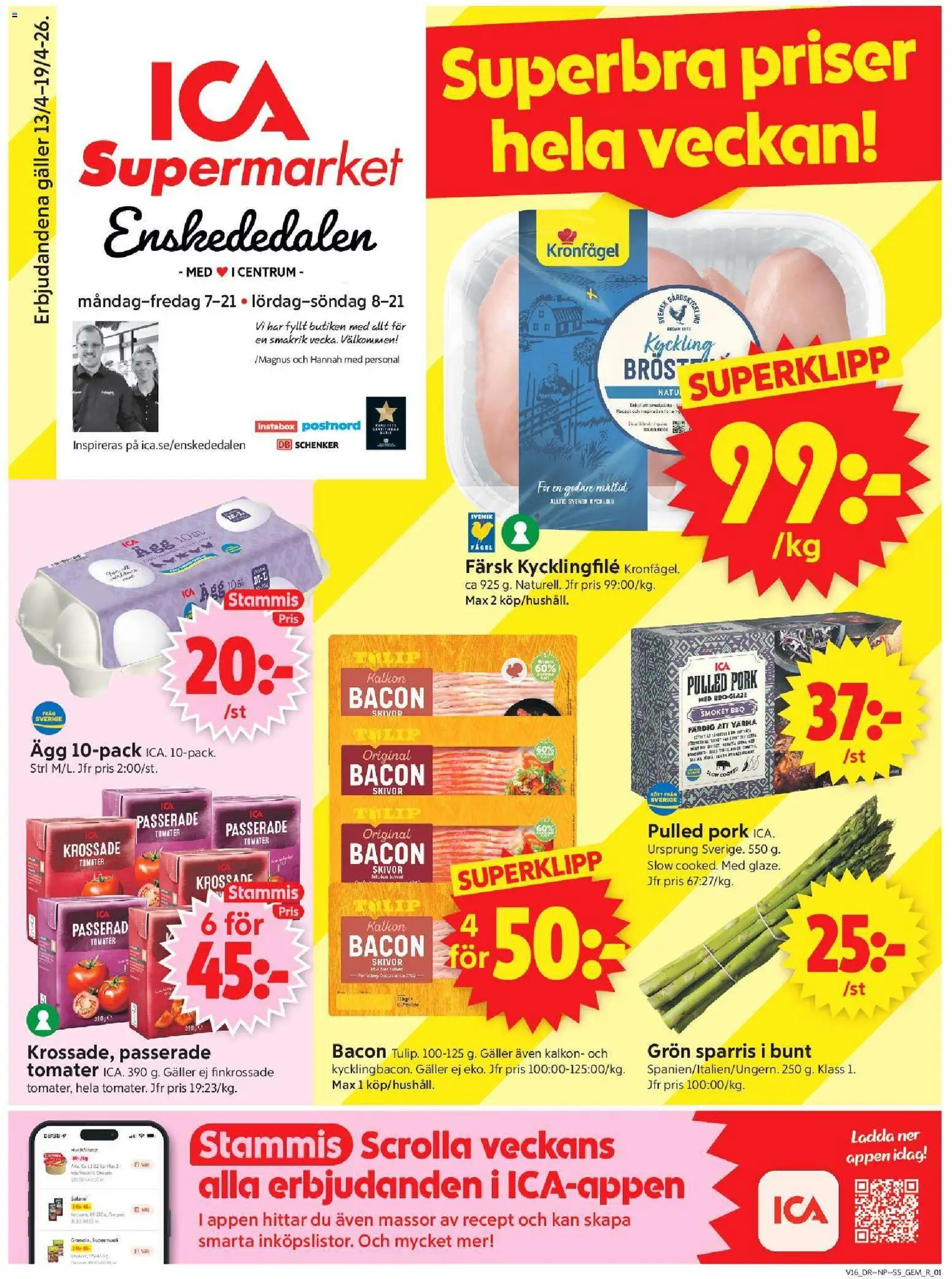 ICA Supermarket reklamblad aktuell från 13.04.2026 | Sida: 1