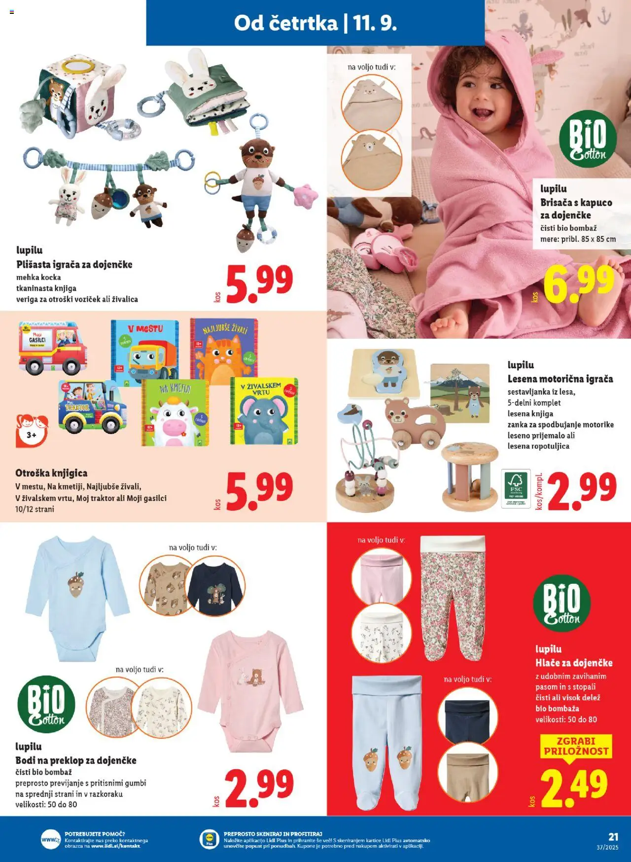 Novi Lidl katalog ponudbe – veljaven od 11.09.2025 | Stran: 29 | Izdelki: Brisača, Knjiga, Hlace, Voziček