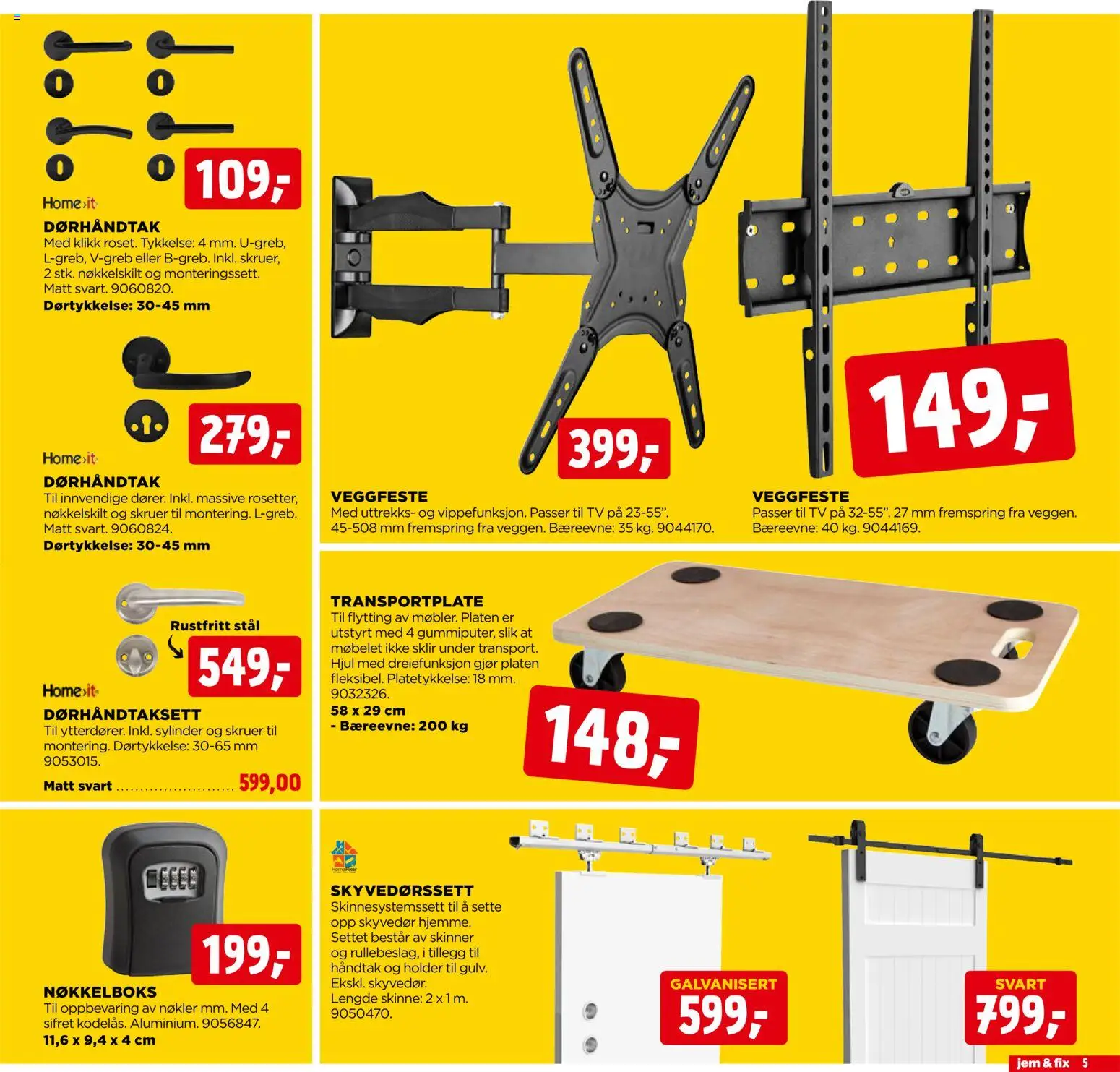 {H1} | Side: 5 | Produkter: Tv, Суміш дитяча, Skinner, Håndtak