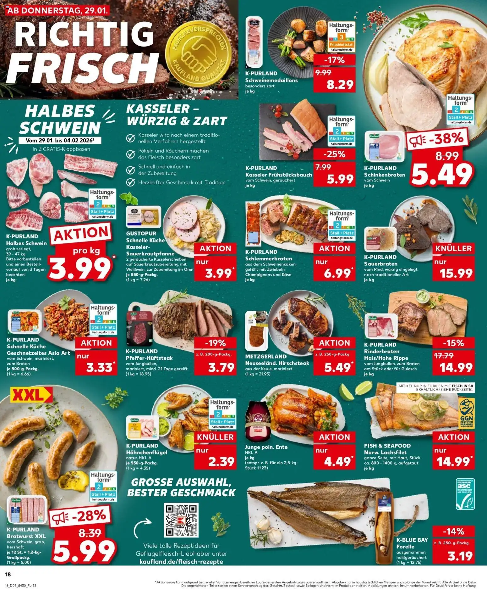 Kaufland prospekt Krumbach (Schwaben)	 – gültig ab 02.02.2026 | Seite: 18 | Produkte: Ofen, Schweinenacken, Fisch, Gulasch
