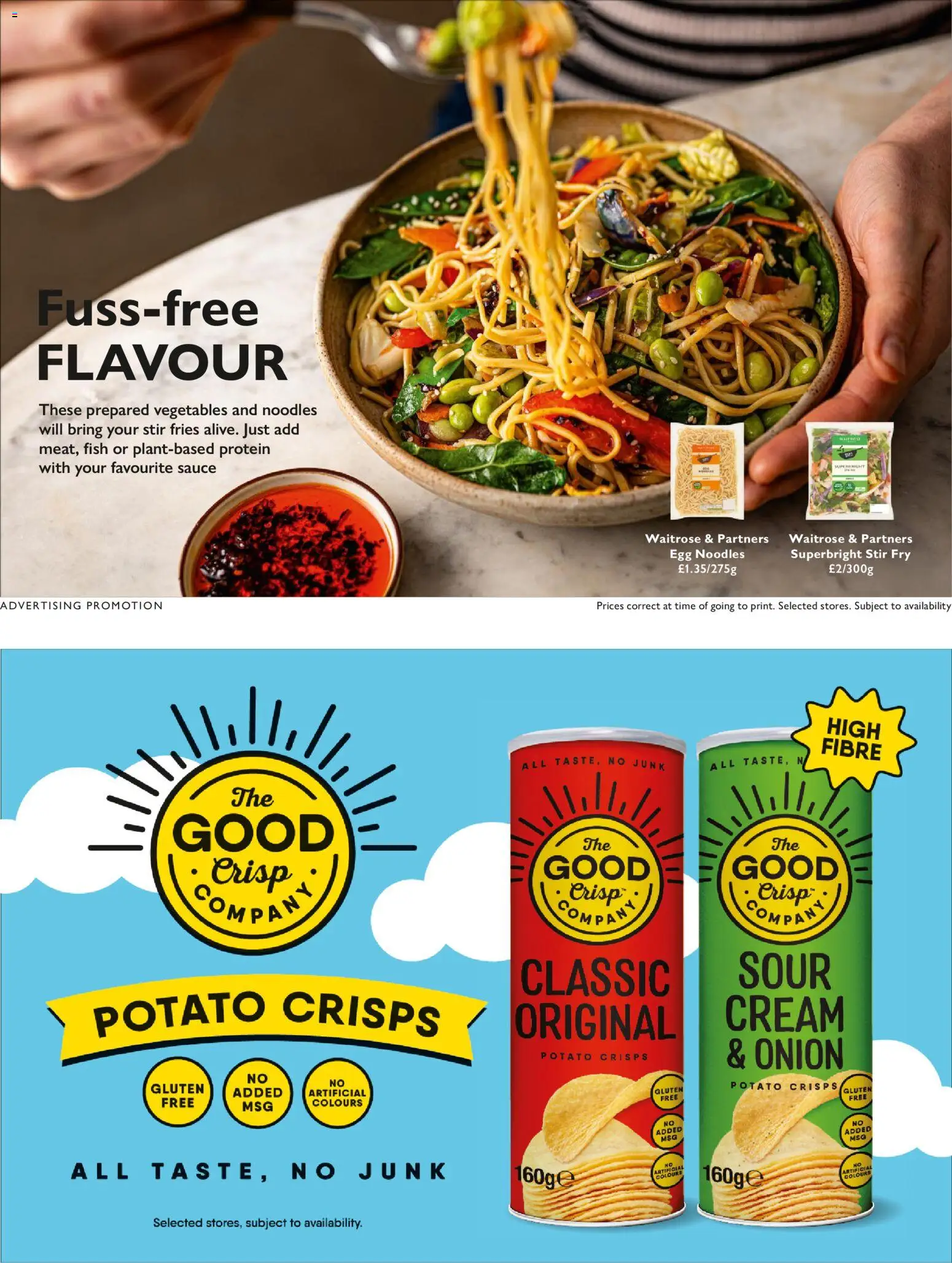 {H1} | Page: 4 | Products: Onion, Potato crisps, Noodles, Cream