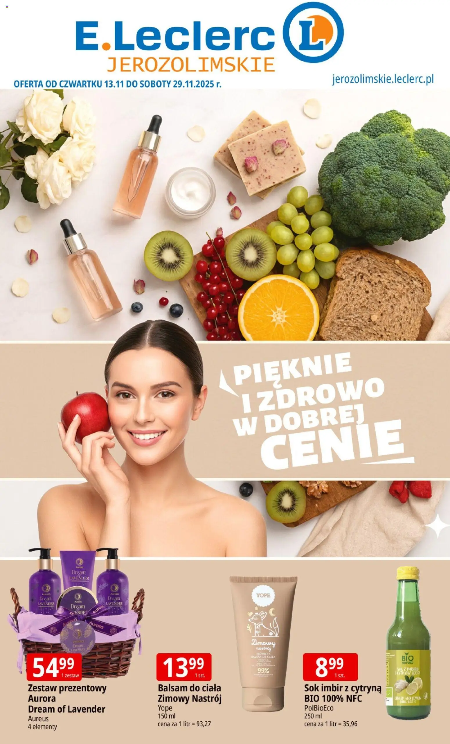 E.Leclerc Gazetka - Warszawa Jerozolimskie od 13.11.2025 | Strona: 1 | Produkty: Cytryna, Imbir, Sok