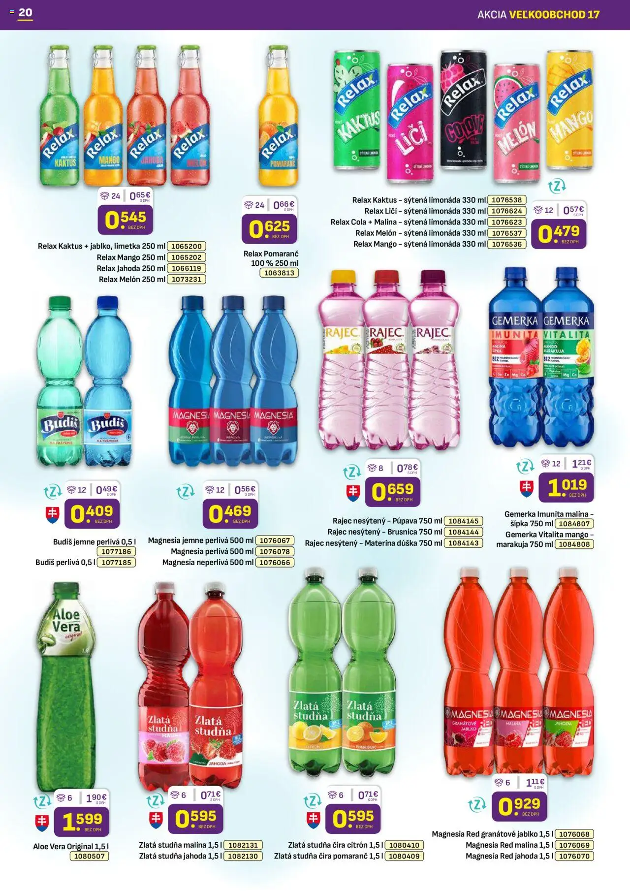 Libex leták │ platný od 25.08.2025 | Strana: 20 | Produkty: Limetka, Budiš, Cola, Gemerka