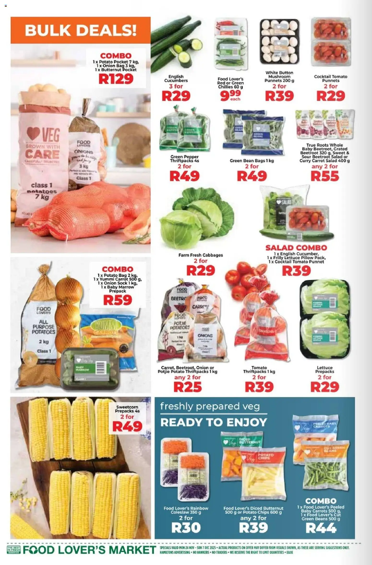 New Food Lover's Market catalogue – valid from 24.11.2025 | Page: 2 | Products: Bag, Salad, Onions, Lettuce