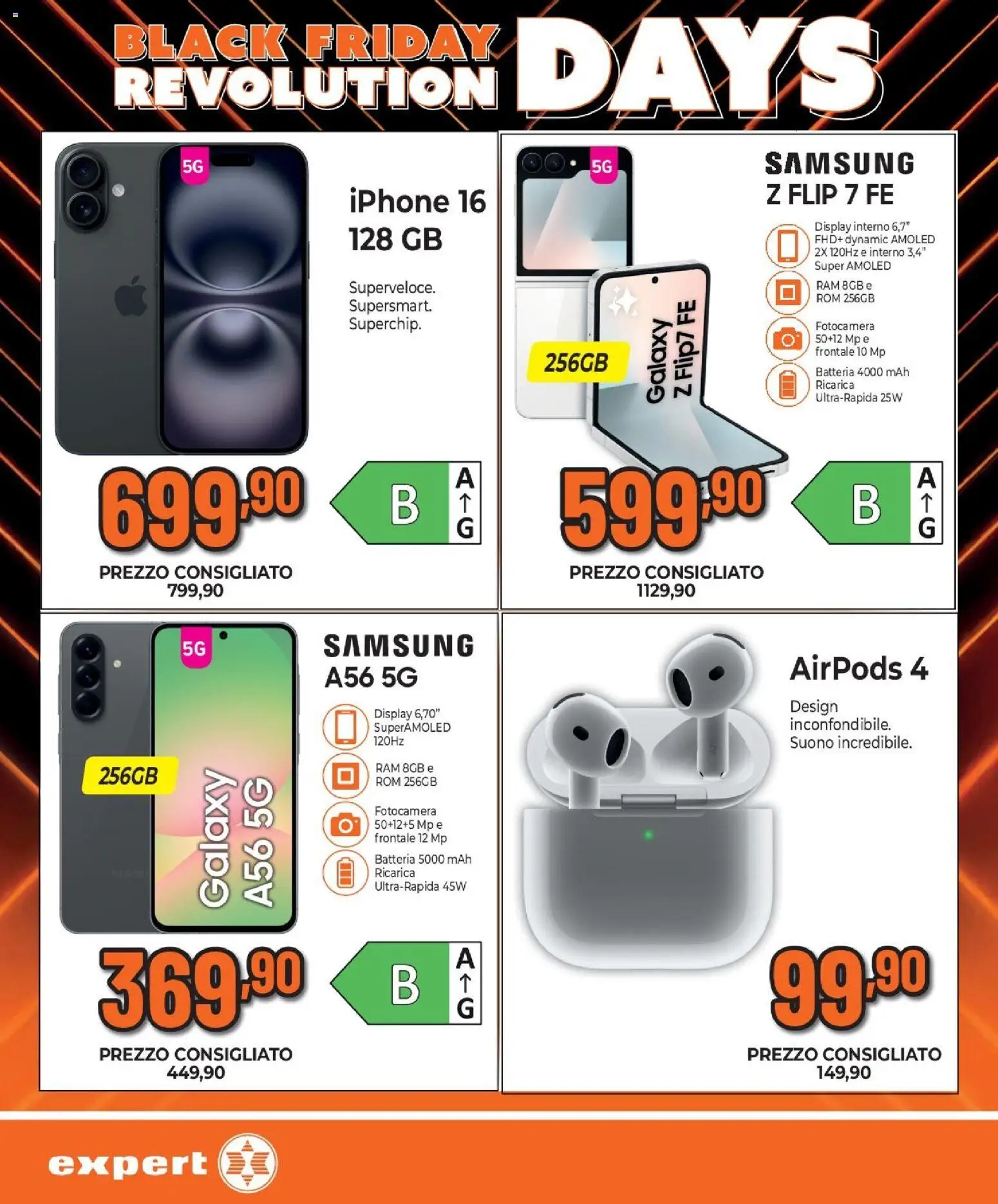 Volantino Expert del 13.11.2025 | Pagina: 2 | Prodotti: Iphone, Fotocamera, Airpods, Batteria
