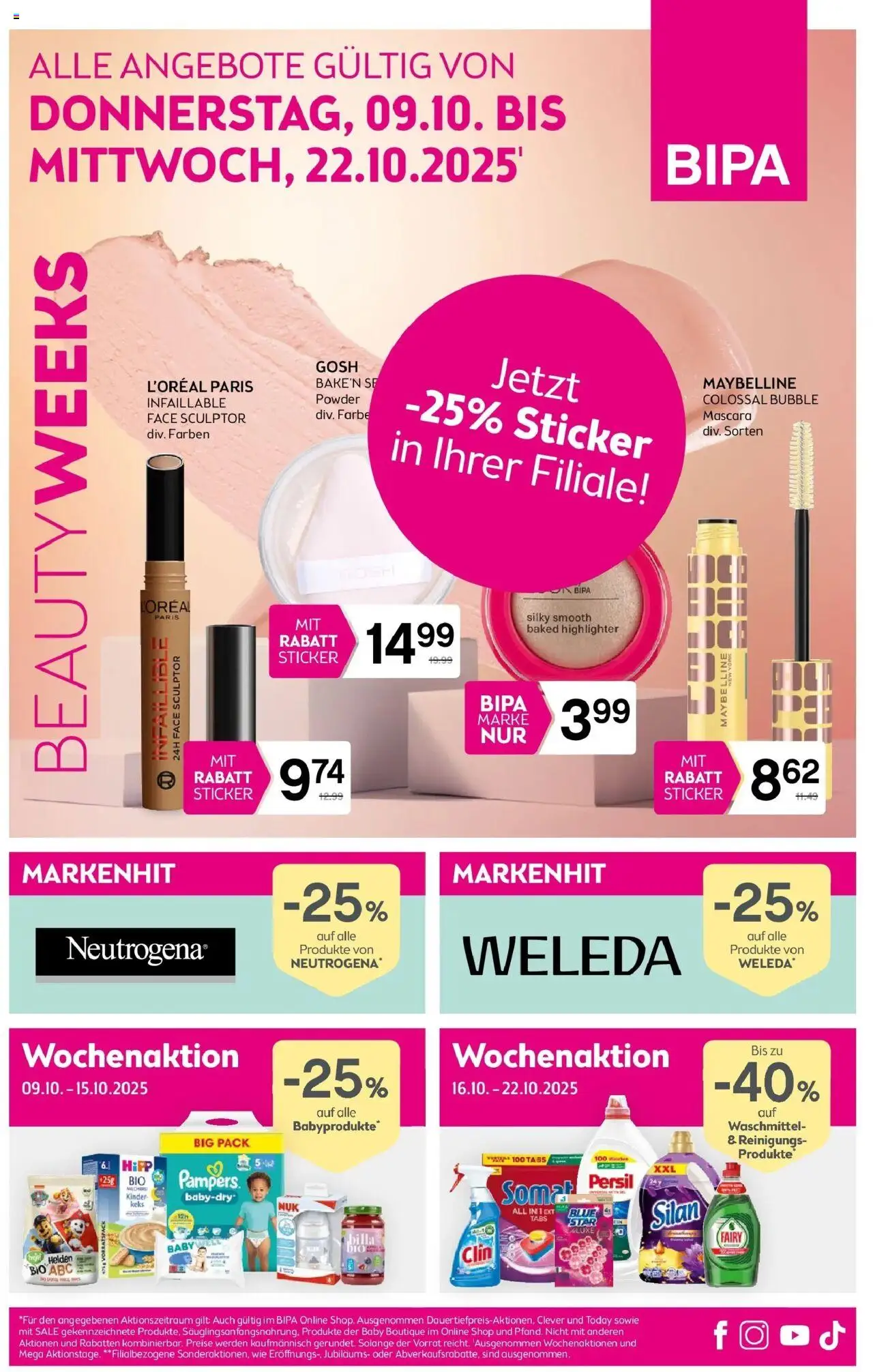 Bipa Thalheim Bei Wels gültig ab 09.10.2025 | Seite: 1 | Produkte: Waschmittel