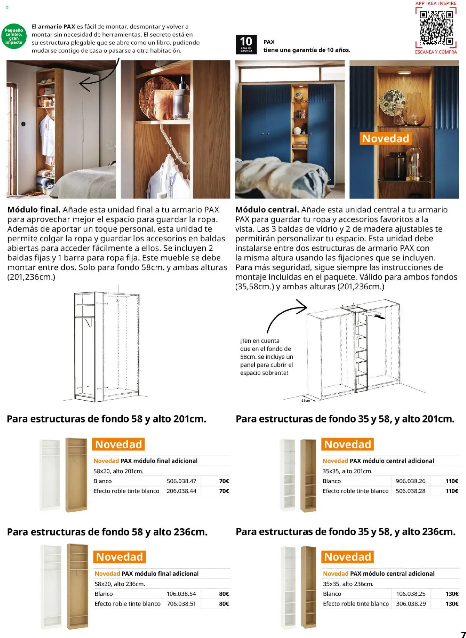 Catálogo IKEA Pax y Komplement │ válido desde el 01.02.2026 | Página: 7 | Productos: Tinte, Té, Ropa, Armario
