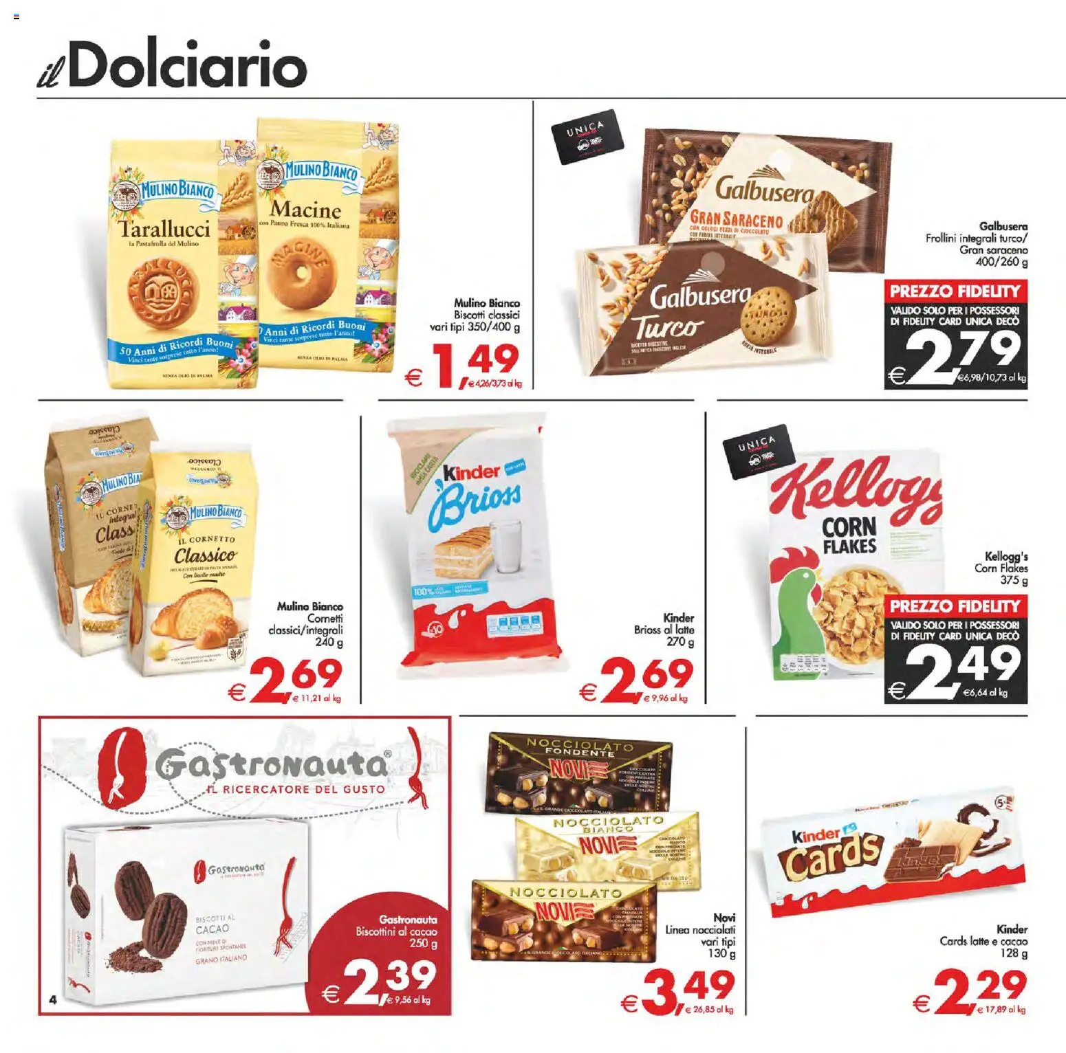 Volantino Decò del 14.11.2025 | Pagina: 4 | Prodotti: Cioccolato, Cornetto, Latte, Frollini