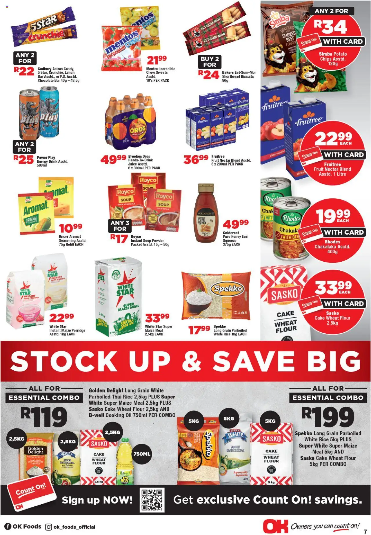 OK Foods Eastern Cape - Specials │ valid from 13.08.2025 | Page: 7 | Products: Chocolate, Powder, Rice, Fruit