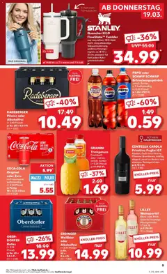 ERDINGER Weißbier oder Alkoholfrei, (+ 3.10 Pfand) je Ka. 20 x 0,5-I-FI. ab 19.03.2026 gültig | Seite: 9 | Produkte: Weißbier, Rotwein, Duft, Fruchtsaft