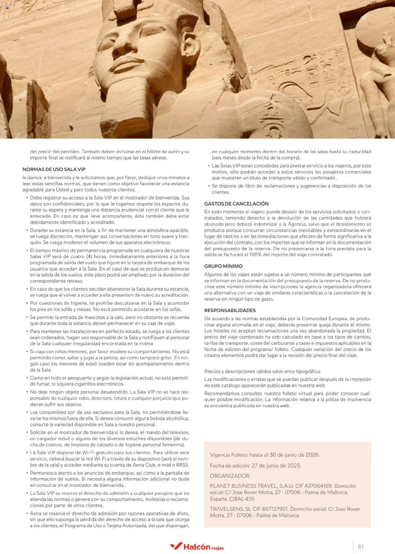 Halcón Viajes Egipto │ válido desde el 01.07.2025 | Página: 81 | Productos: Organizador, Caja