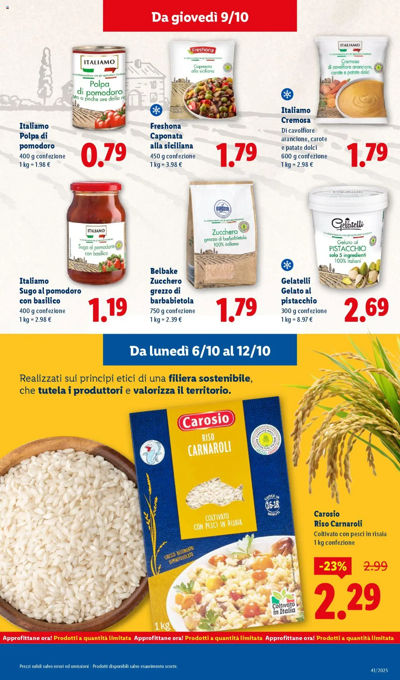 Volantino Lidl del 06.10.2025 | Pagina: 35 | Prodotti: Riso, Gelato, Patate, Barbabietola