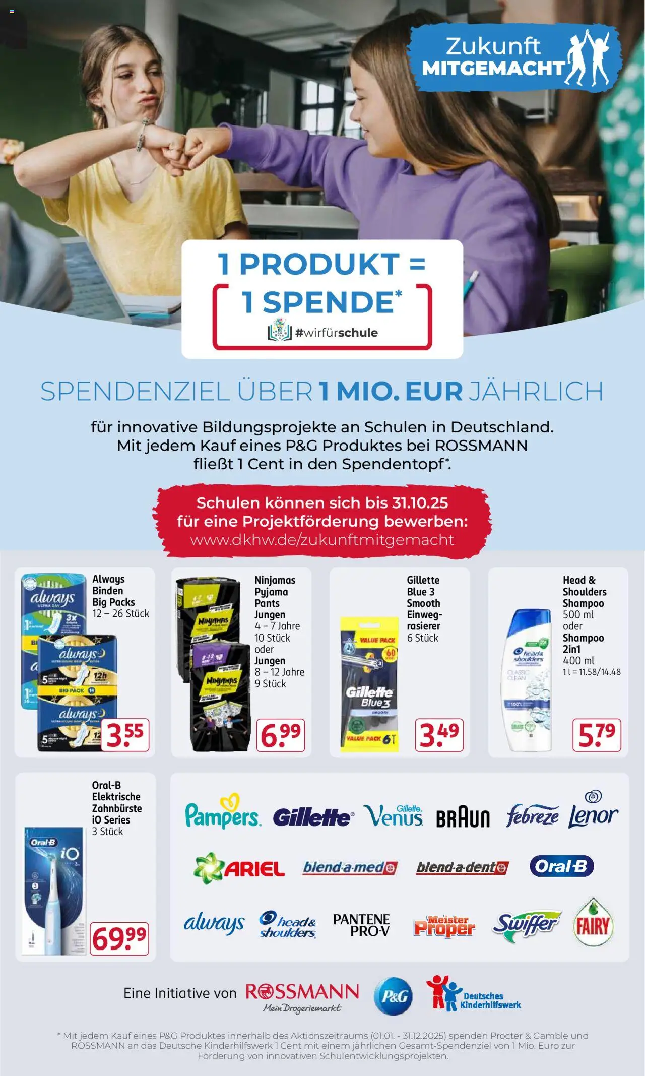 Rossmann Prospekt 	 - gültig ab dem 18.08.2025 | Seite: 15 | Produkte: Rasierer, Elektrische zahnbürste, Ariel, Shampoo