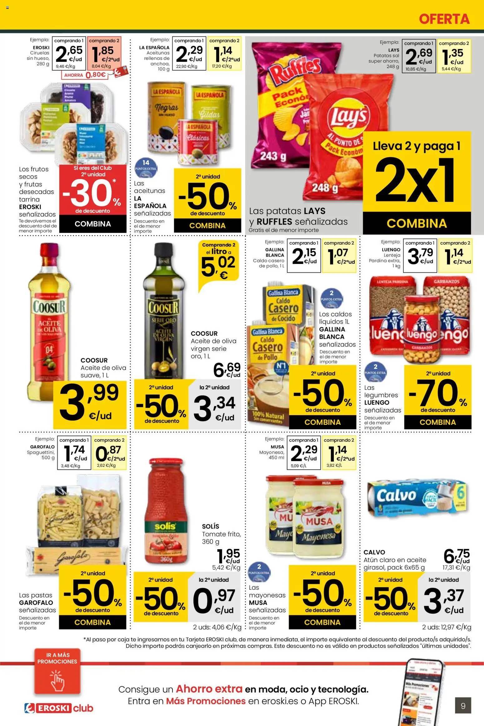 Eroski - City │ válido desde el 30.10.2025 | Página: 9 | Productos: Aceite, Té, Aceite de oliva, Οθόνη προβολής