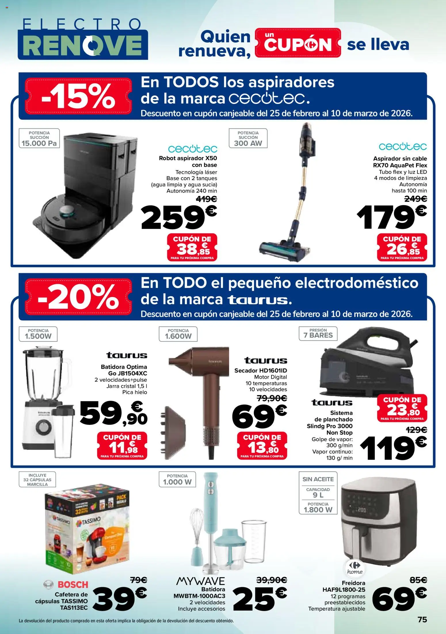Carrefour folleto │ válido desde el 12.02.2026 | Página: 83 | Productos: Aceite, Cable, Batidora, Robot