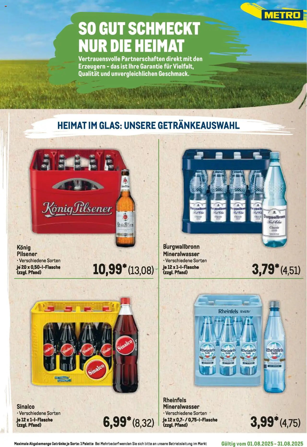 Metro Regionaler Flyer - gültig ab dem 01.08.2025 | Seite: 51 | Produkte: Sinalco, Mineralwasser