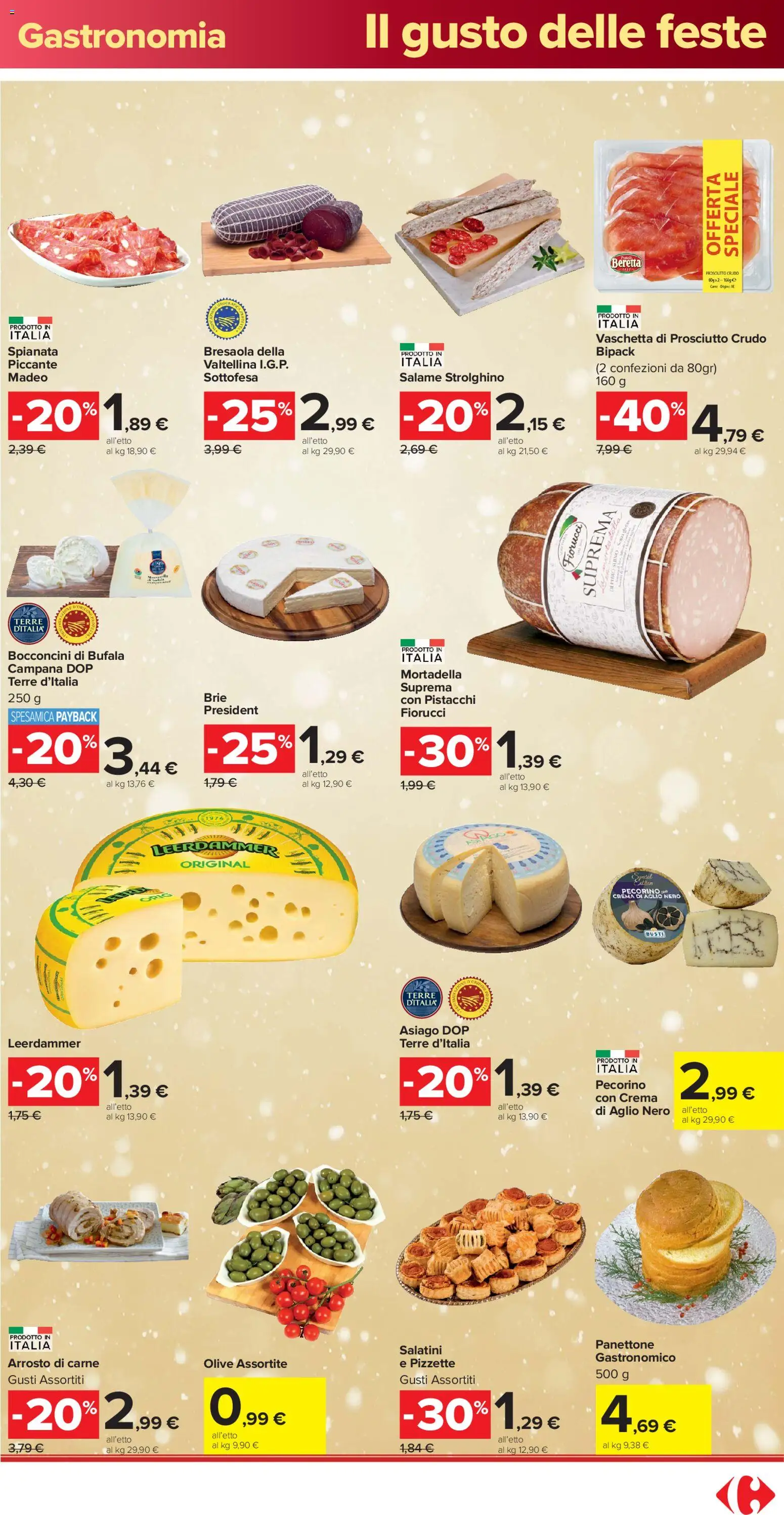 Volantino Carrefour del 16.12.2025 | Pagina: 17 | Prodotti: Prosciutto Crudo, Crema, Salatini, Panettone