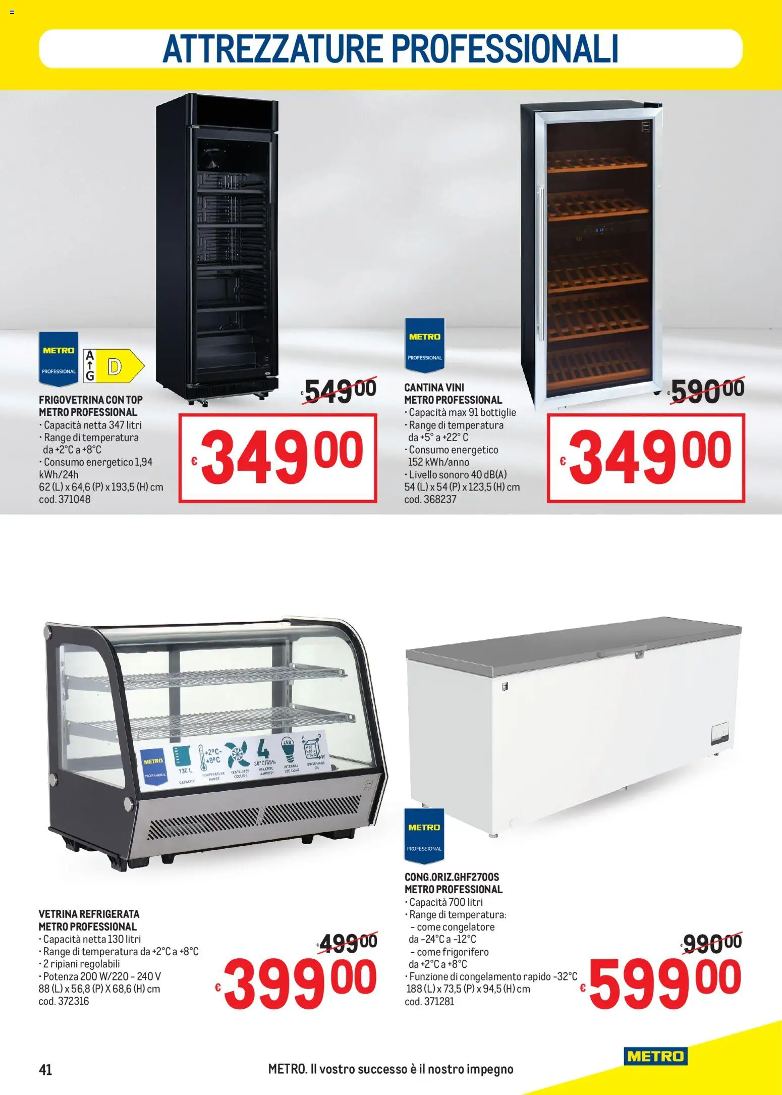 Volantino Metro del 16.04.2026 | Pagina: 41 | Prodotti: Top, Vetrina, Frigorifero, Congelatore
